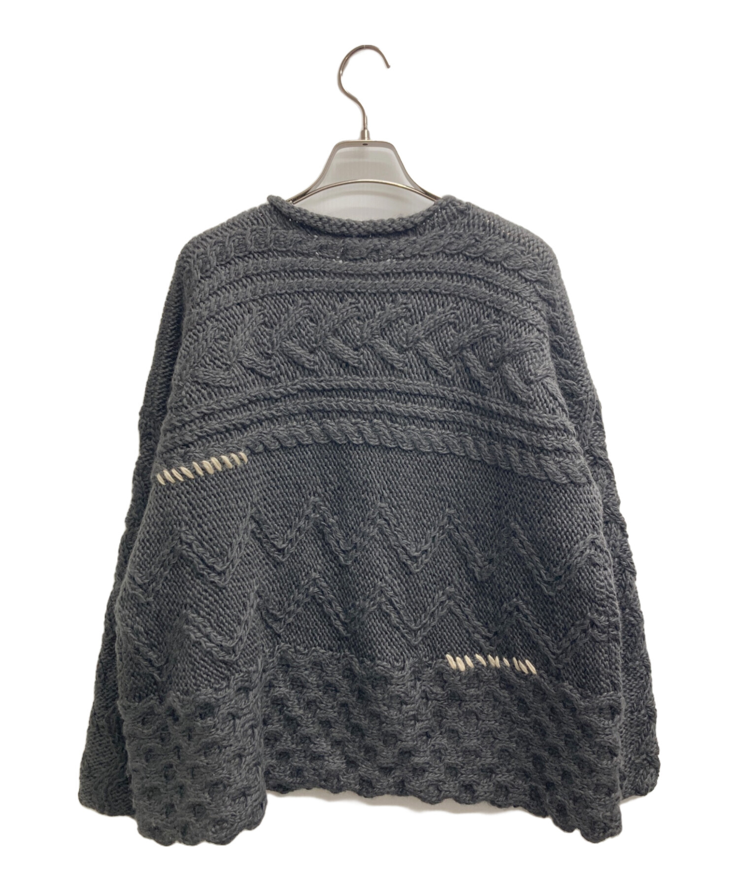 RON HERMAN Pom Pom Cable Knit Cardigan