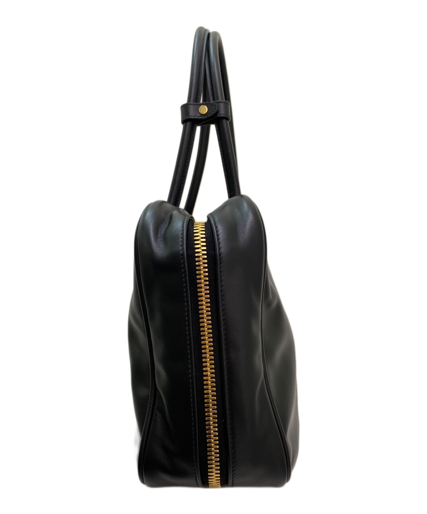 中古・古着通販】MIU MIU (ミュウミュウ) レザー ボー バッグ ブラック