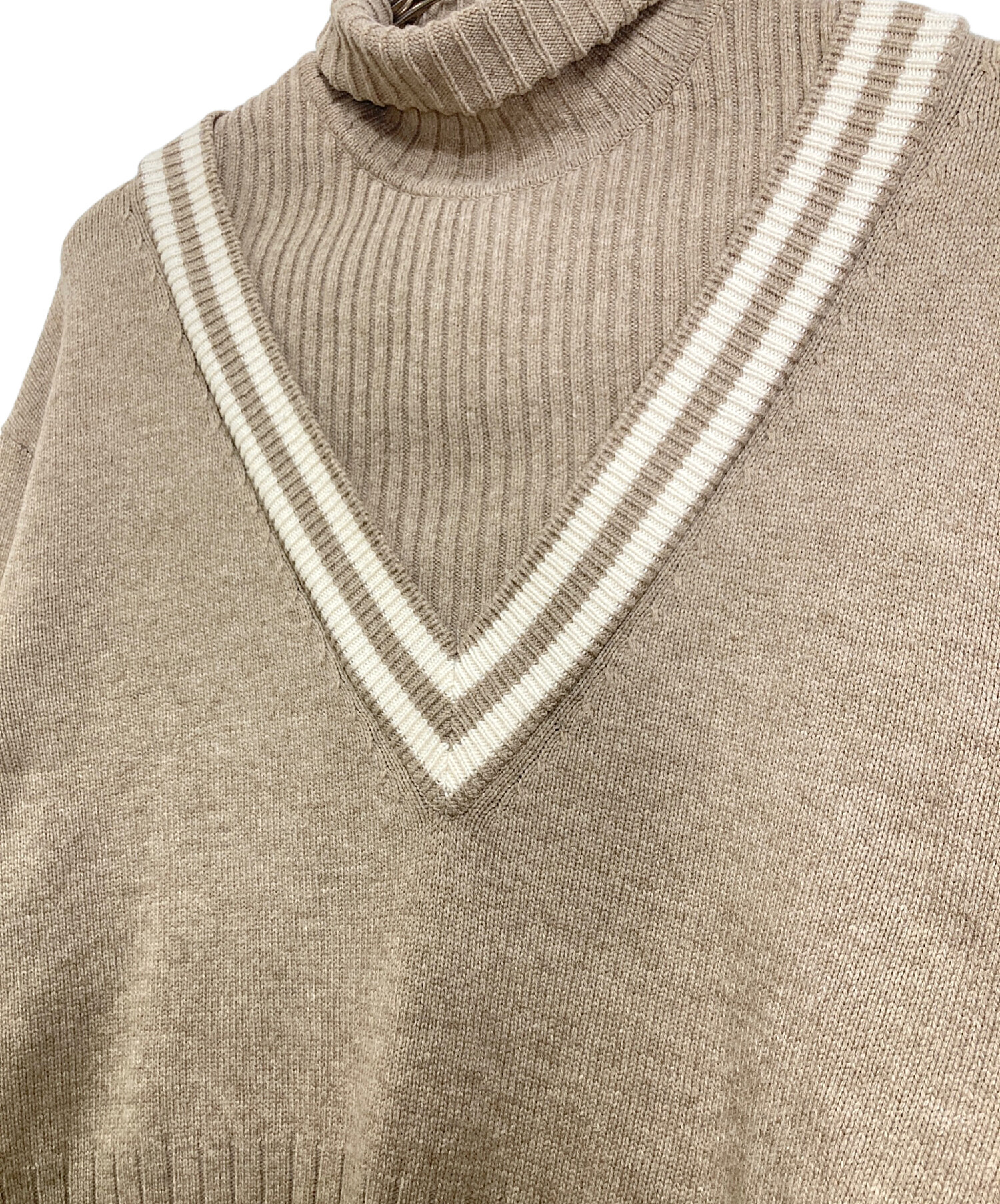 エフシーイー F/CE. V AND HIGH NECK SWEATER ハイネック セーター ニット ブラウン系 F【中古】 F/CE.（エフシーイー） ニット セーター F/CE. V AND HIGH NECK
