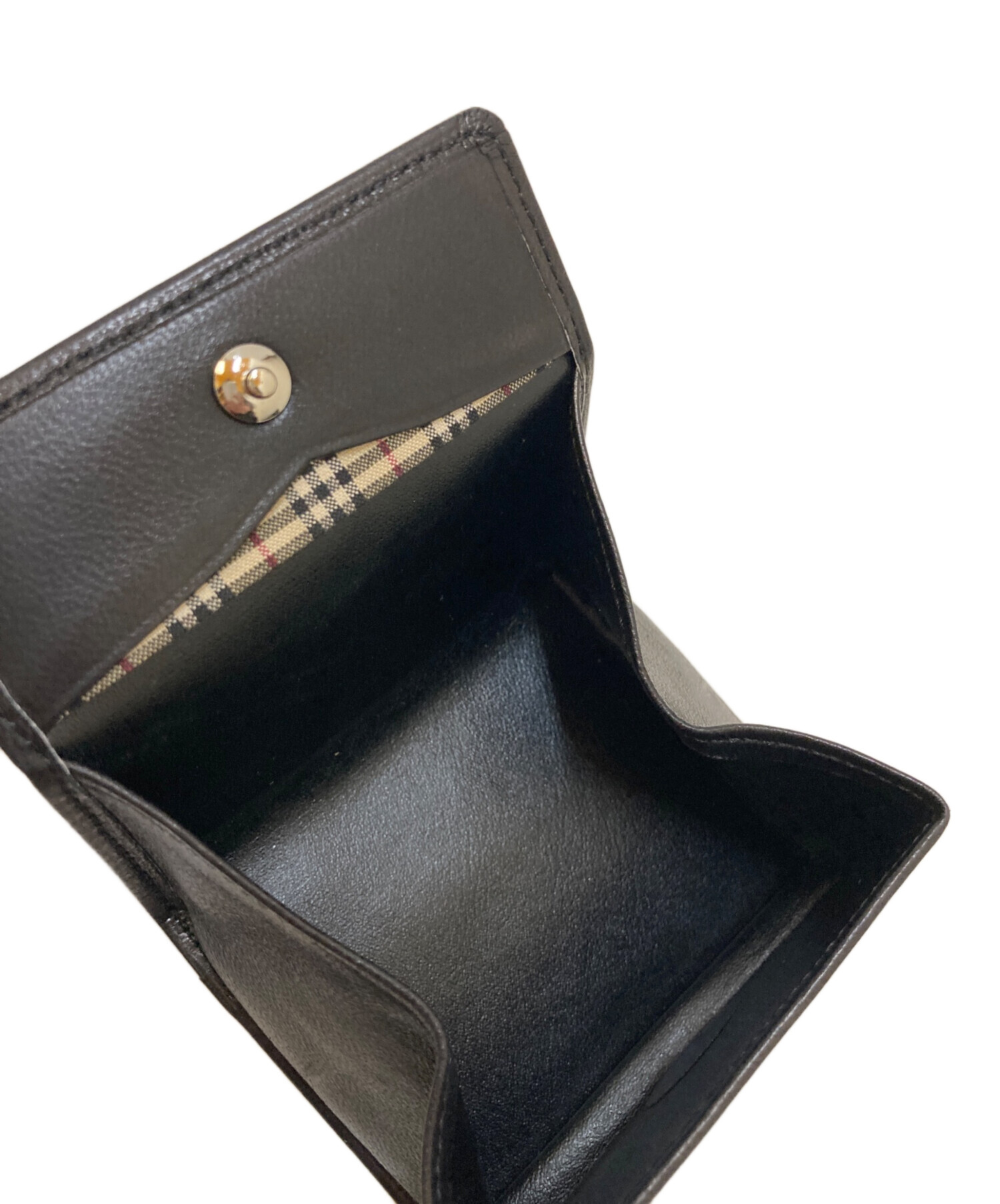 中古・古着通販】BURBERRY (バーバリー) レザーコインケース ブラック