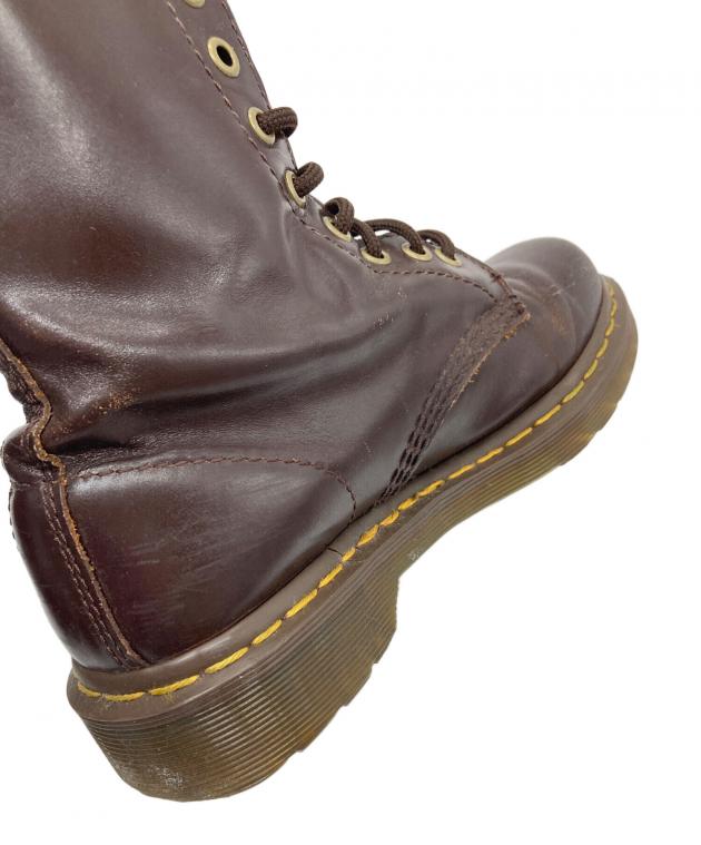 Dr. Martens ブラウンレザーブーツ 中古・古着通販】Dr.Martens (ドクターマーチン) 8ホールブーツ レザー