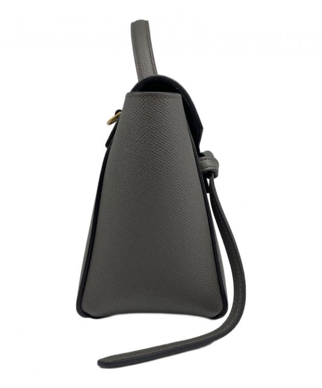中古・古着通販】CELINE (セリーヌ) ベルトバッグ ナノ グレー