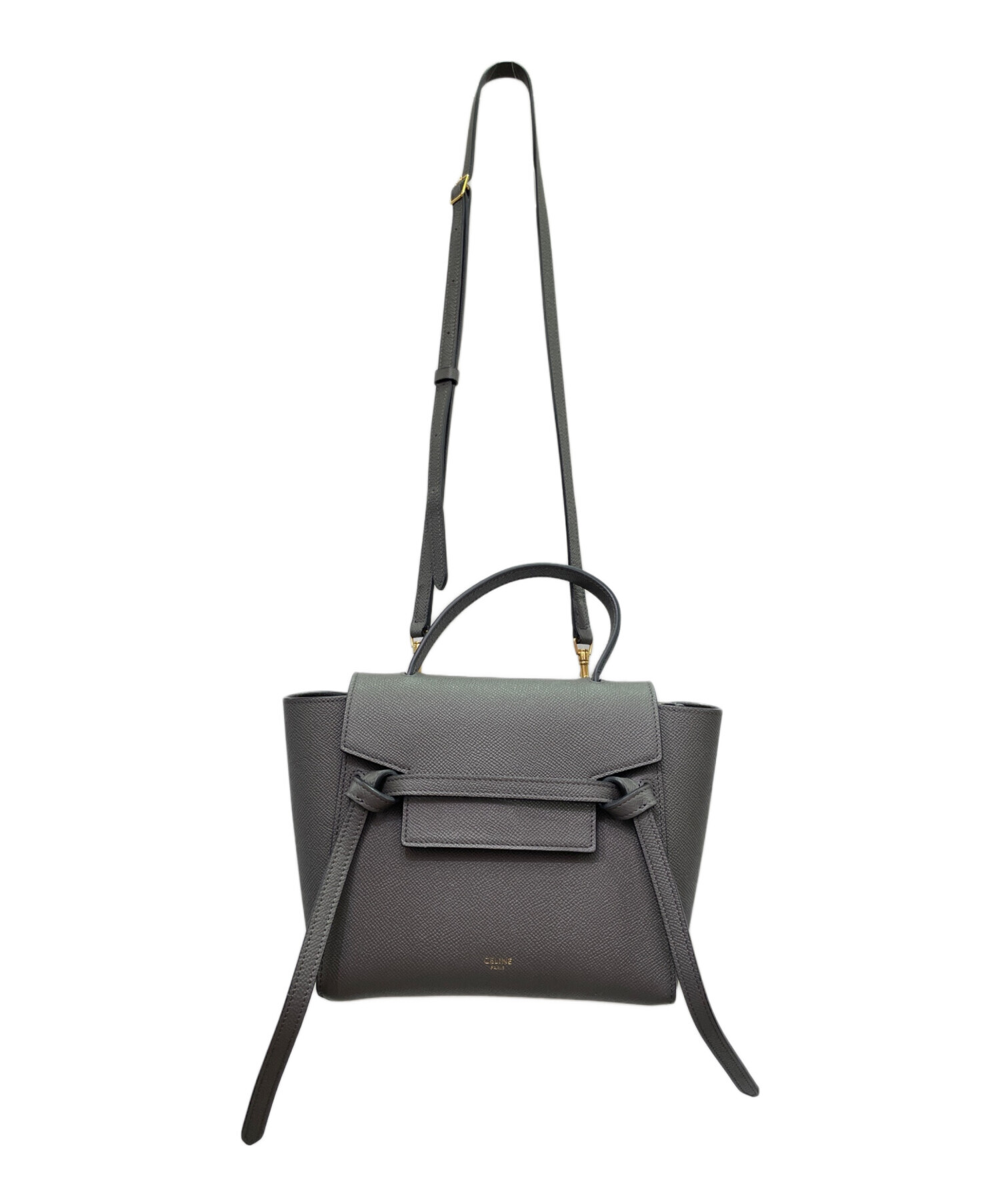 中古・古着通販】CELINE (セリーヌ) ベルトバッグ ナノ グレー サイズ