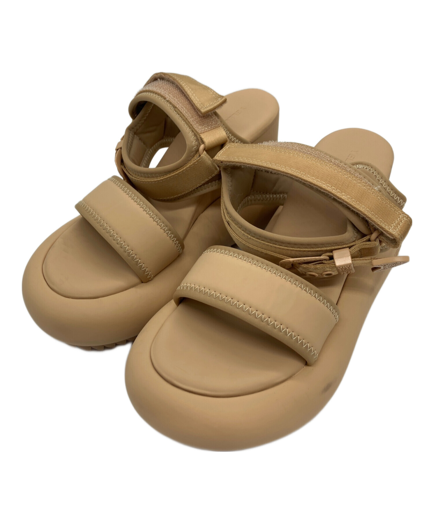 中古・古着通販】YELLO (イエロ) HIGH HEEL SANDALS ベージュ サイズ:M 