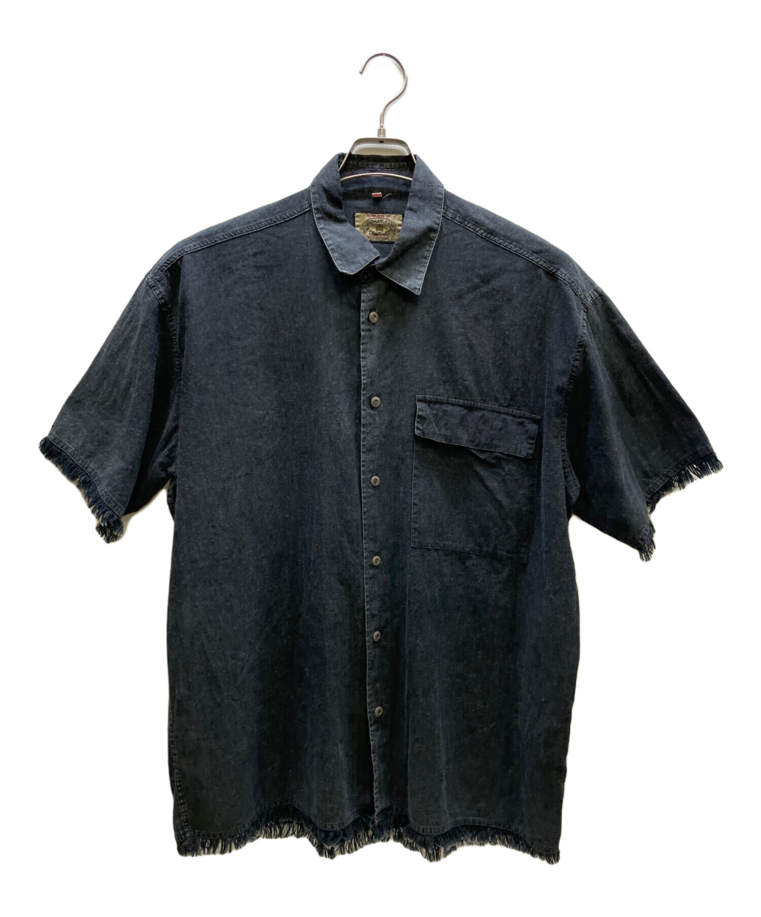 ARMANI JEANS(アルマーニジーンズ)／デニムシャツ 中古・古着通販】ARMANI JEANS (アルマーニジーンズ) フリンジデニム