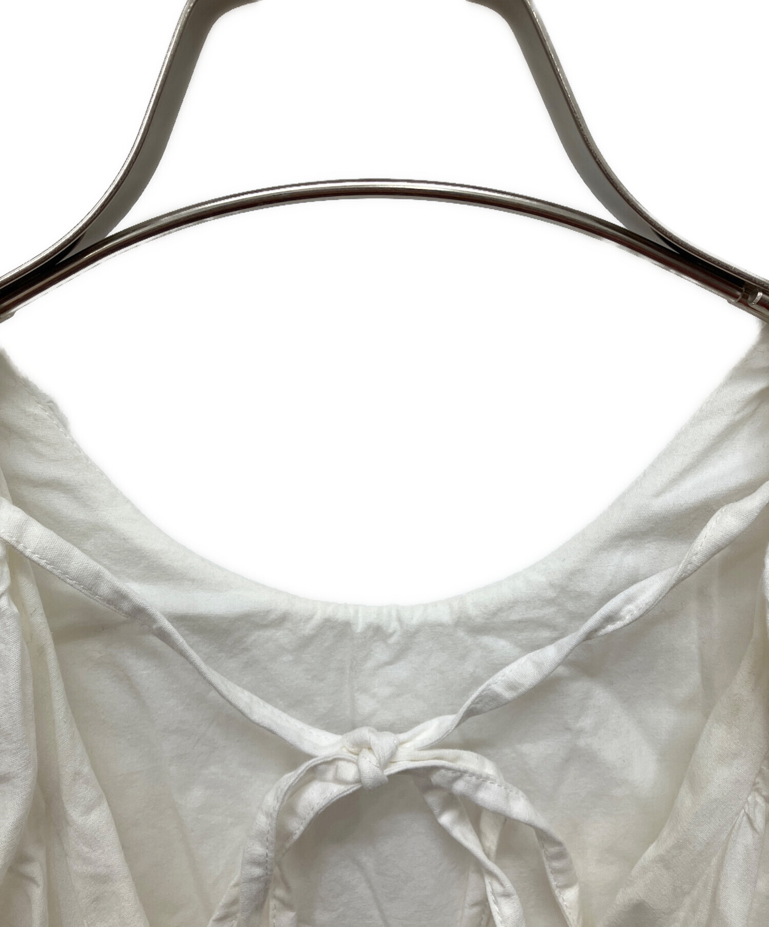 中古・古着通販】CLANE (クラネ) BROAD SHOULDER ONE PIECE ホワイト 