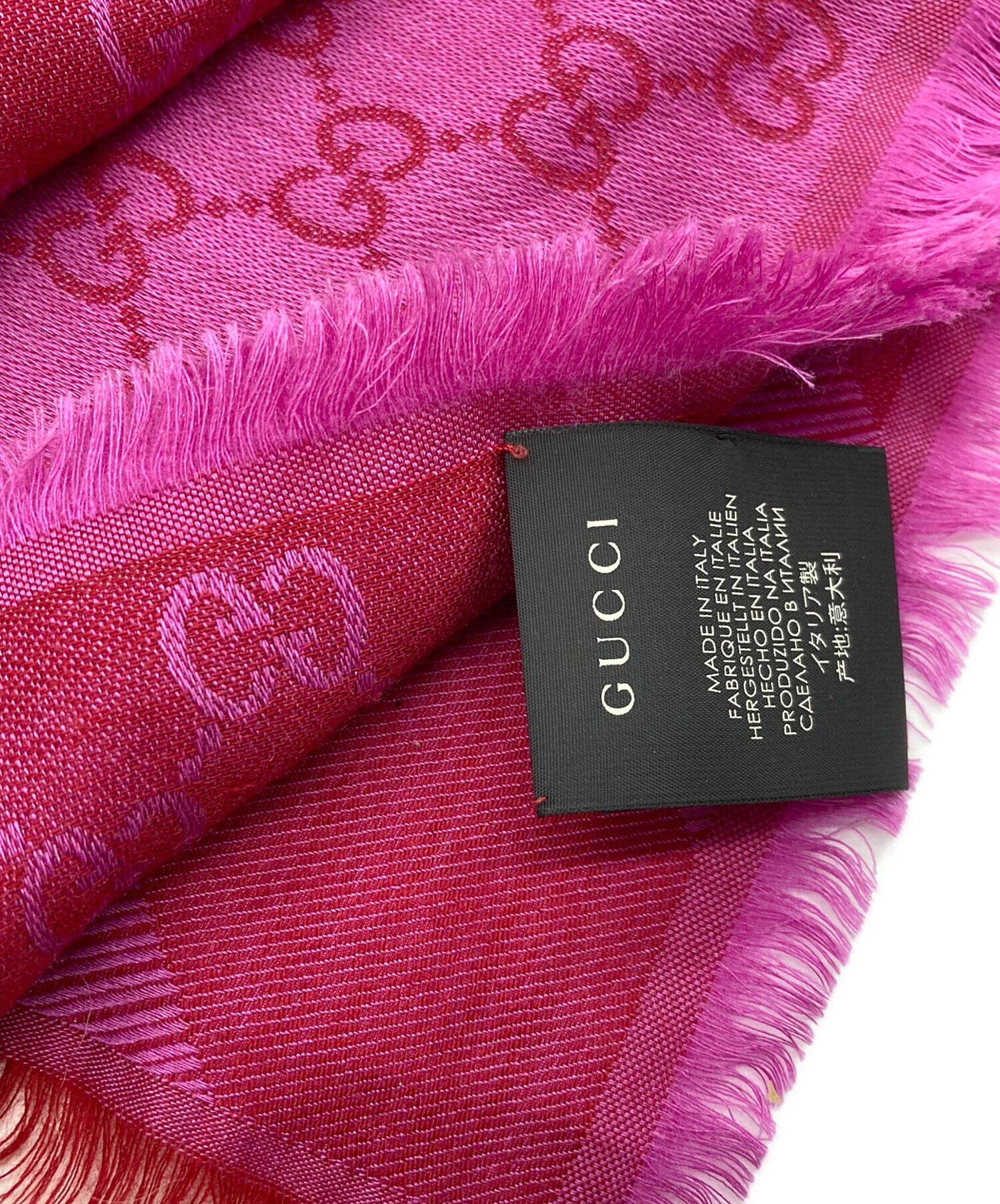 中古・古着通販】GUCCI (グッチ) GG柄大判ストール パープル｜ブランド