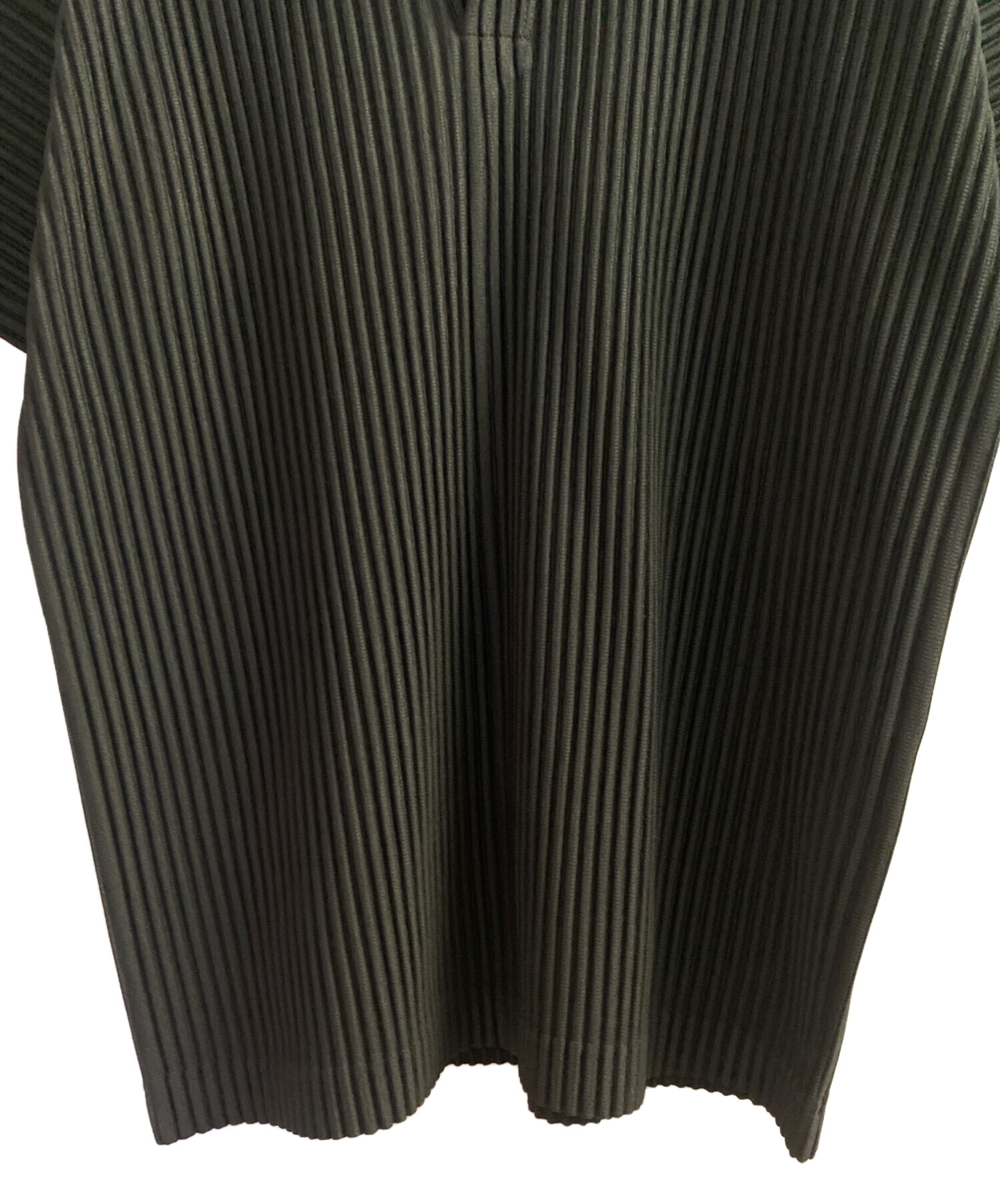 ISSEY MIYAKE MEN ブラック プリーツ シャツ　ジッパー／サイズ4 中古・古着通販】ISSEY MIYAKE MEN (イッセイミヤケメン) プリーツ加工