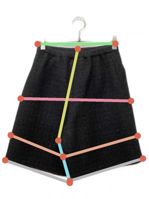 中古・古着通販】cygne (シーニュ) ツイードショートパンツ ブラック