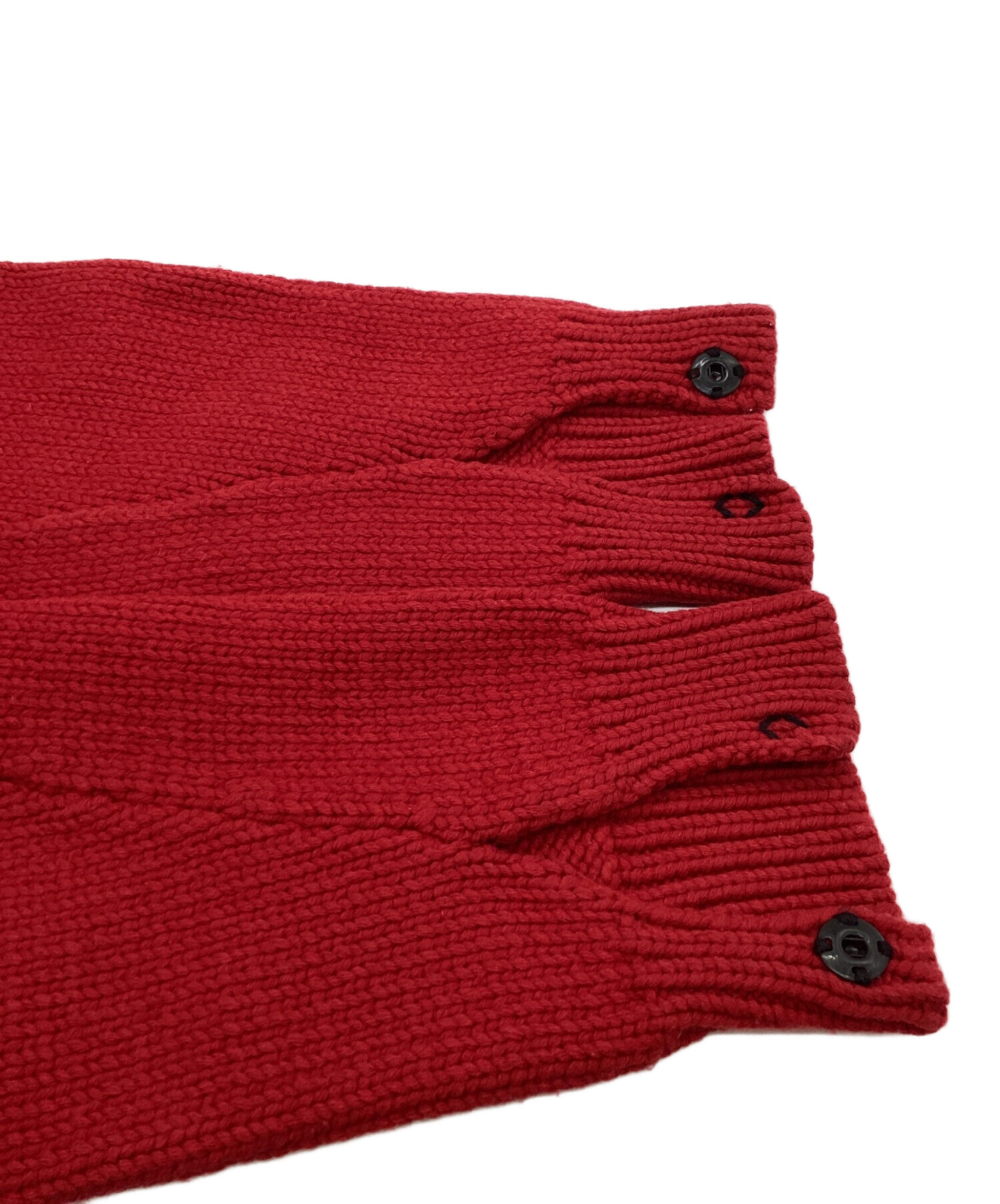 中古・古着通販】SUNSEA (サンシー) V NECK SWEATER / 17A52 レッド 