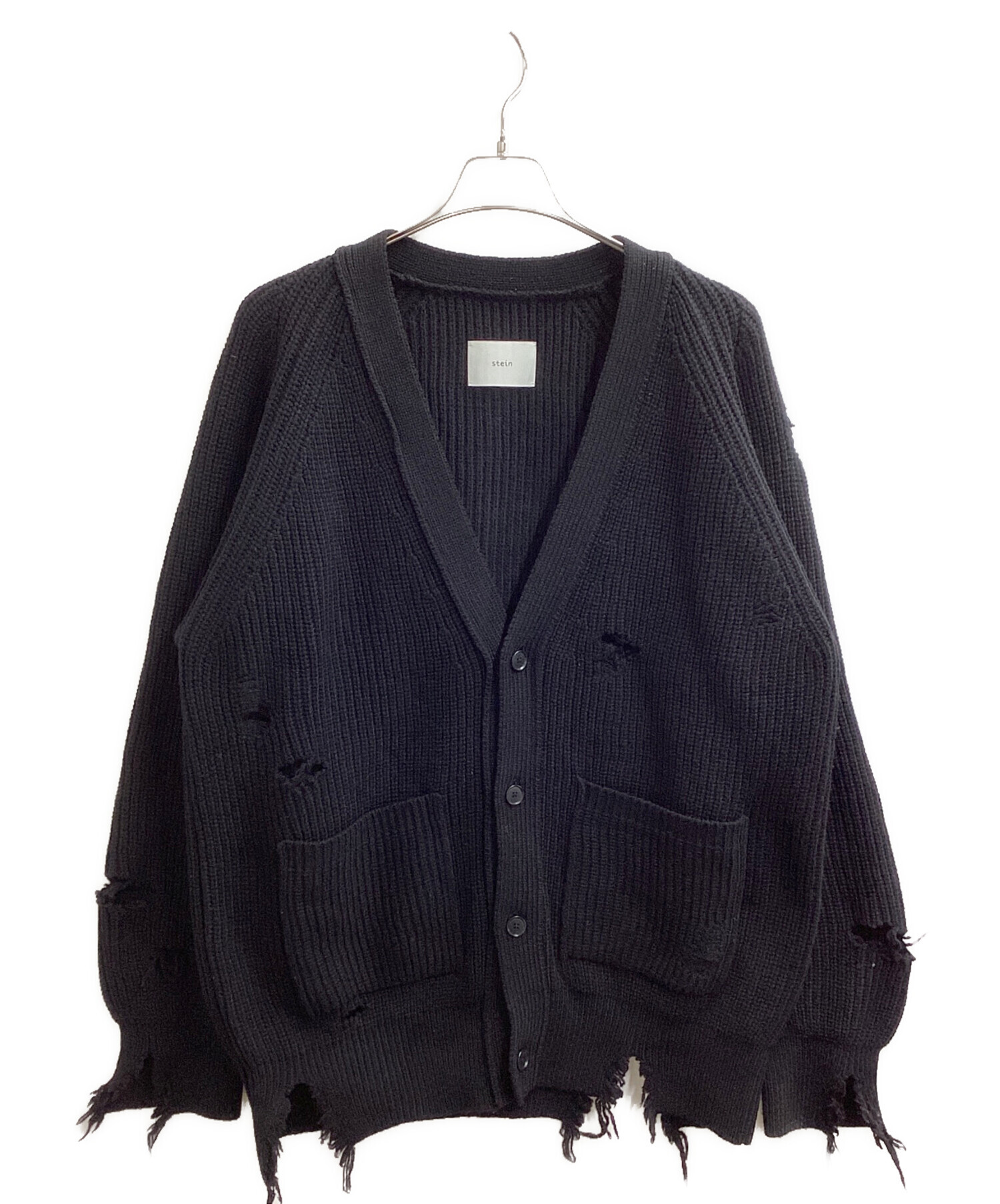 中古・古着通販】stein (シュタイン) MILLED DAMAGE KNIT CARDIGAN