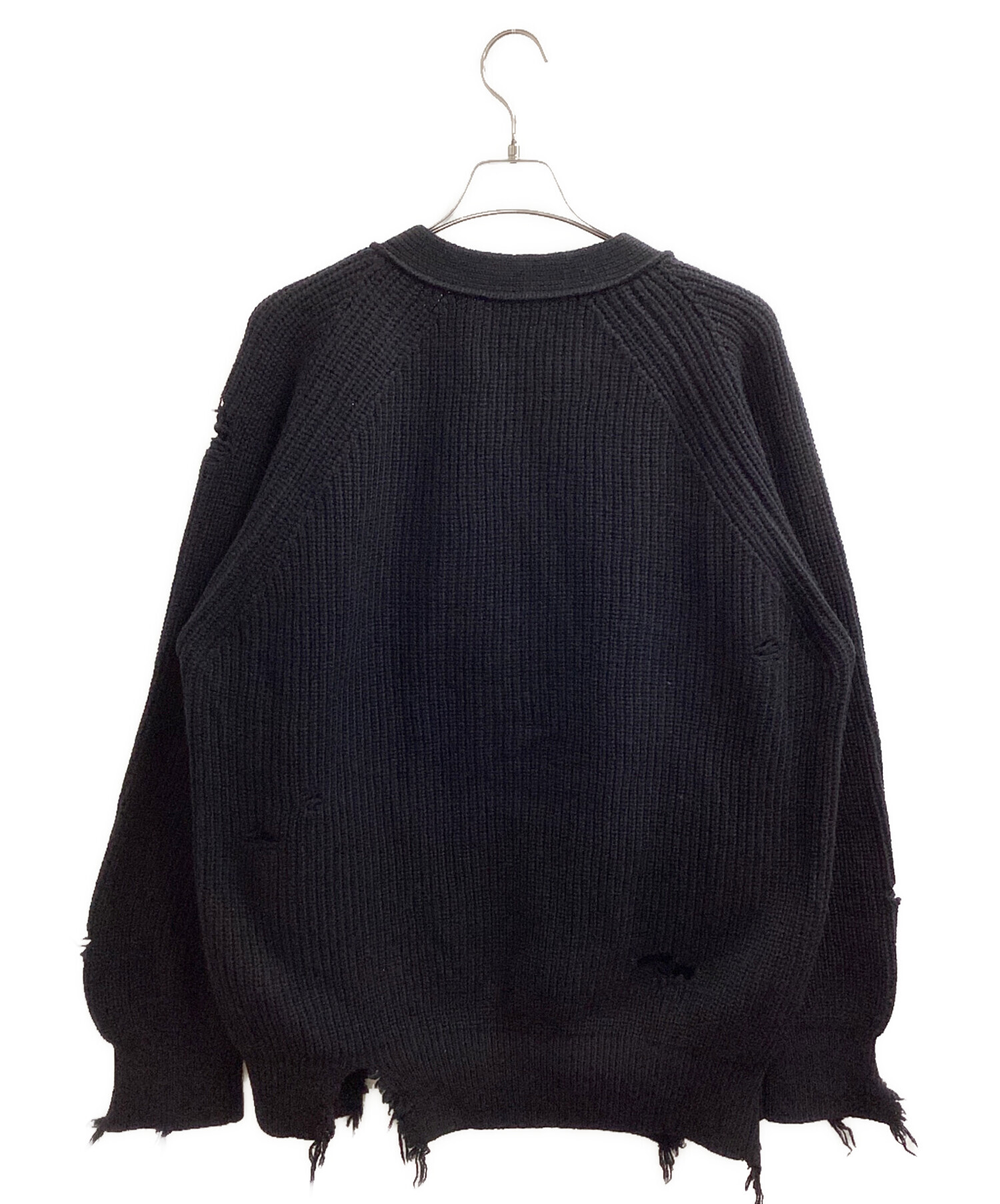 中古・古着通販】stein (シュタイン) MILLED DAMAGE KNIT CARDIGAN