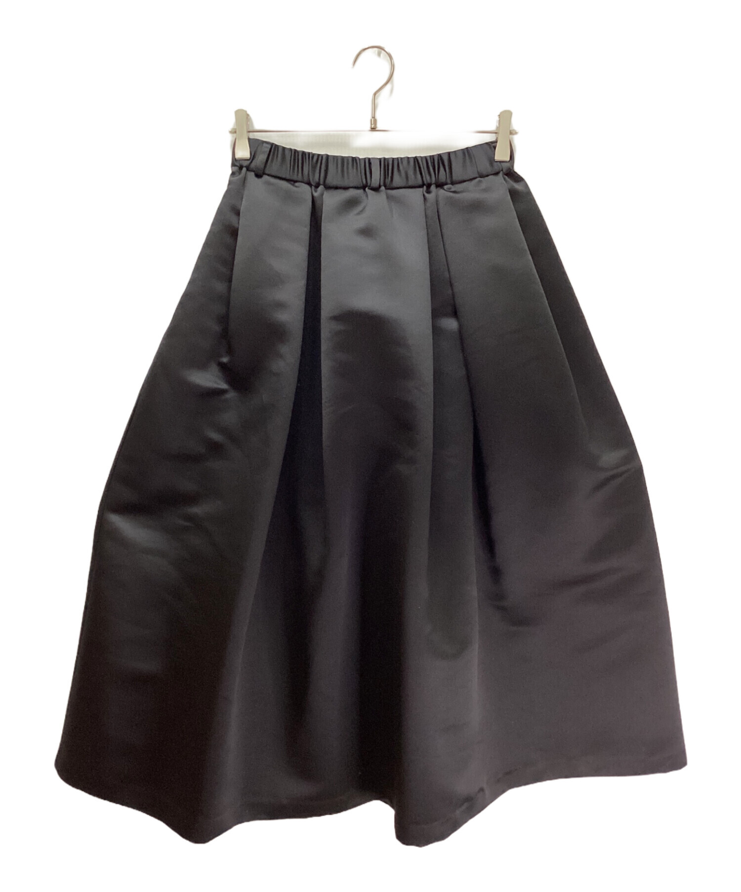 中古・古着通販】Heve (ヘイヴ) サテンドレスタックスカート ブラック