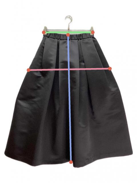 中古・古着通販】Heve (ヘイヴ) サテンドレスタックスカート ブラック