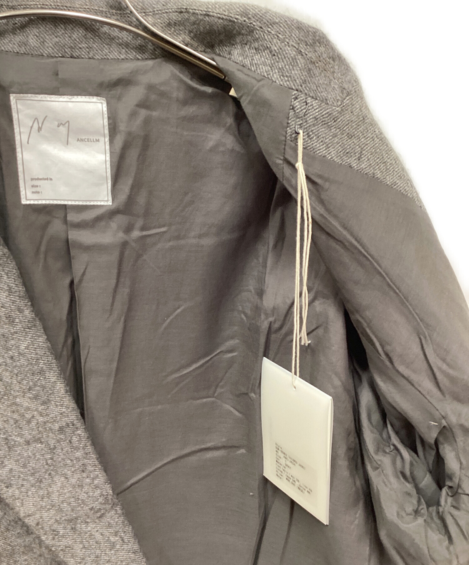 中古・古着通販】ANCELLM (アンセルム) SEMI-DOUBLE TAILORED JACKET