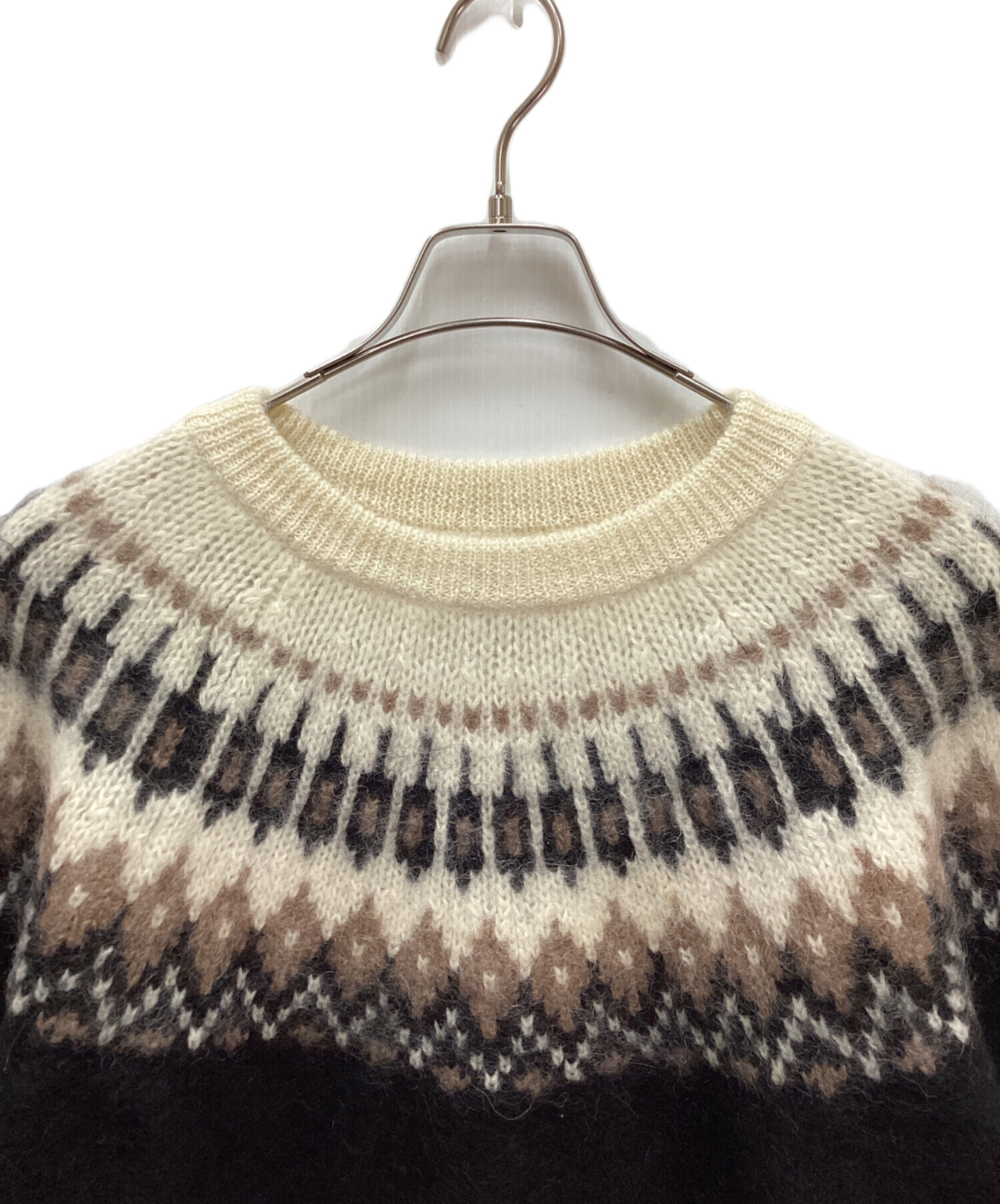 BATONER アルパカ モヘア ノルディック柄 ニット 1 中古・古着通販】BATONER (バトナ―) モヘアウールアルパカノルディック