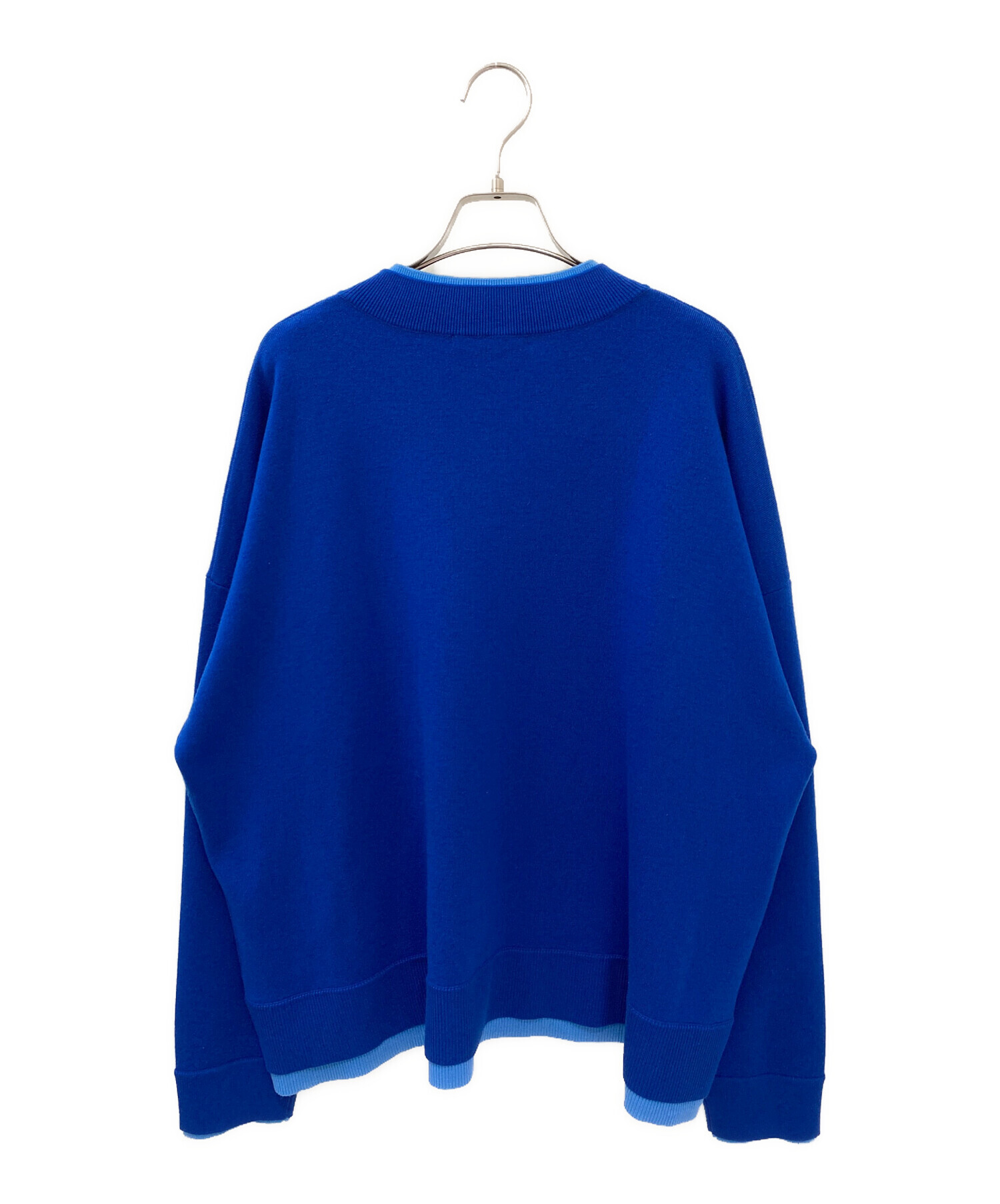 中古・古着通販】ENFOLD (エンフォルド) FAKE-LAYERED PULLOVER ブルー