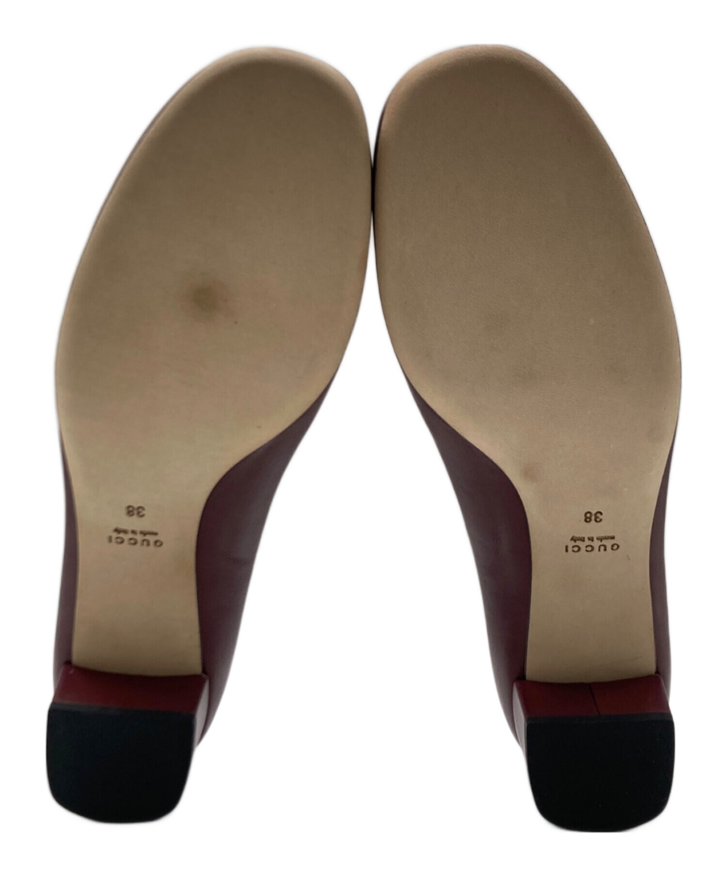 中古・古着通販】GUCCI (グッチ) ヒールパンプス バーガンディー 