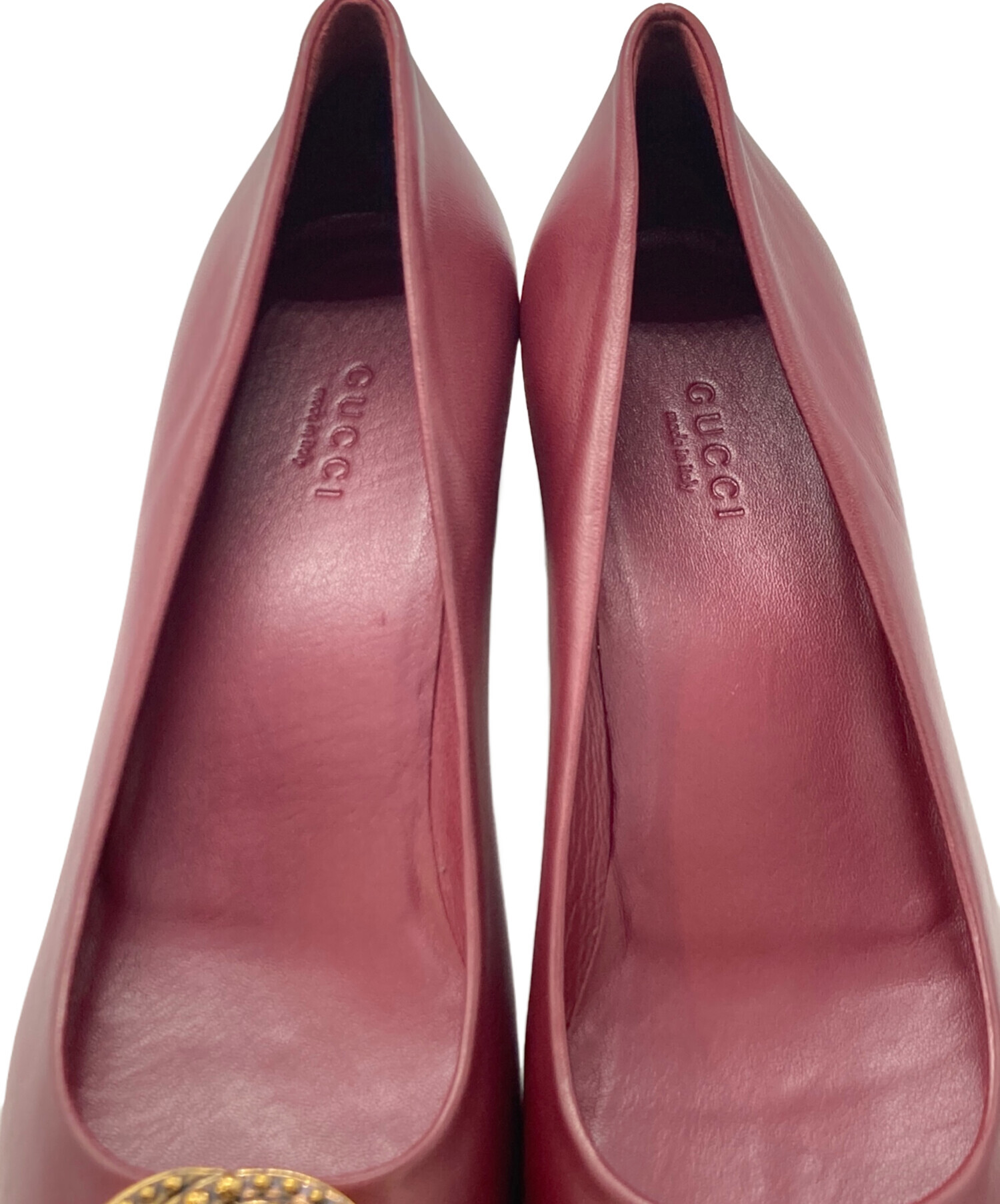 中古・古着通販】GUCCI (グッチ) ヒールパンプス バーガンディー 