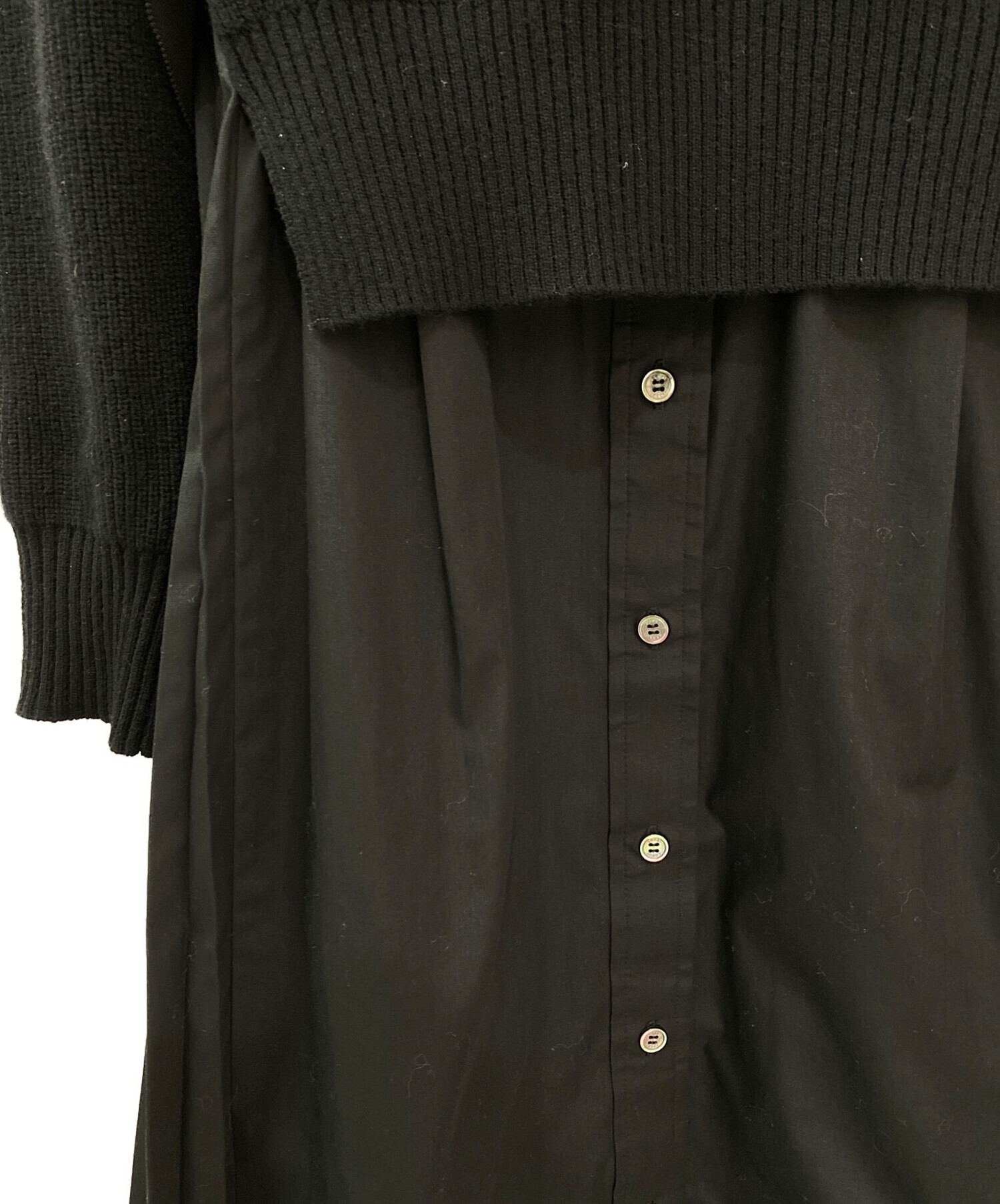 中古・古着通販】sacai (サカイ) ドッキングワンピース ブラック