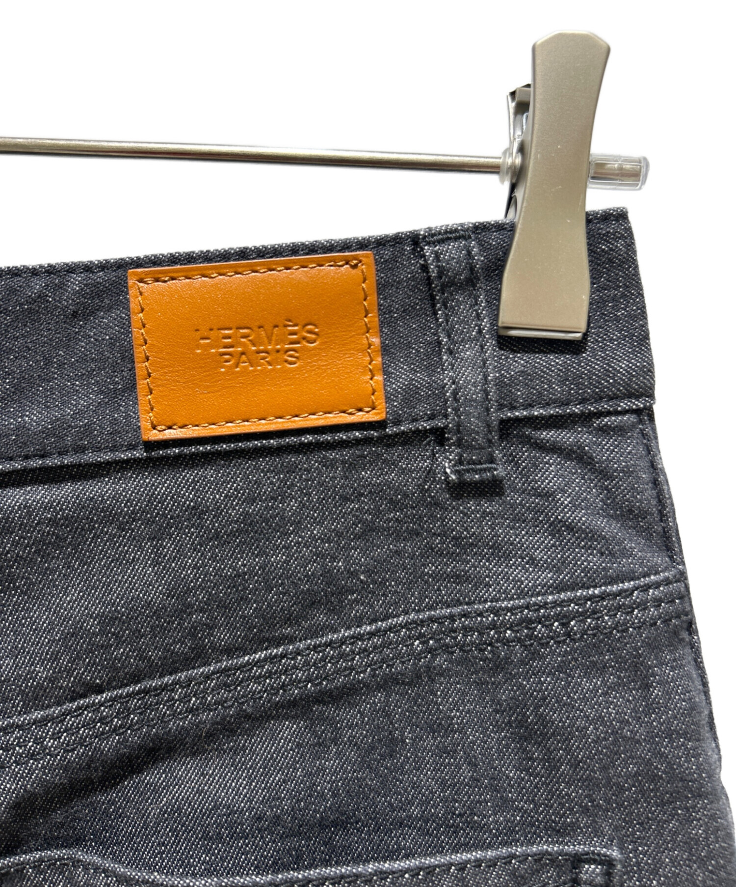 中古・古着通販】HERMES (エルメス) クロップドワイドデニムパンツ 
