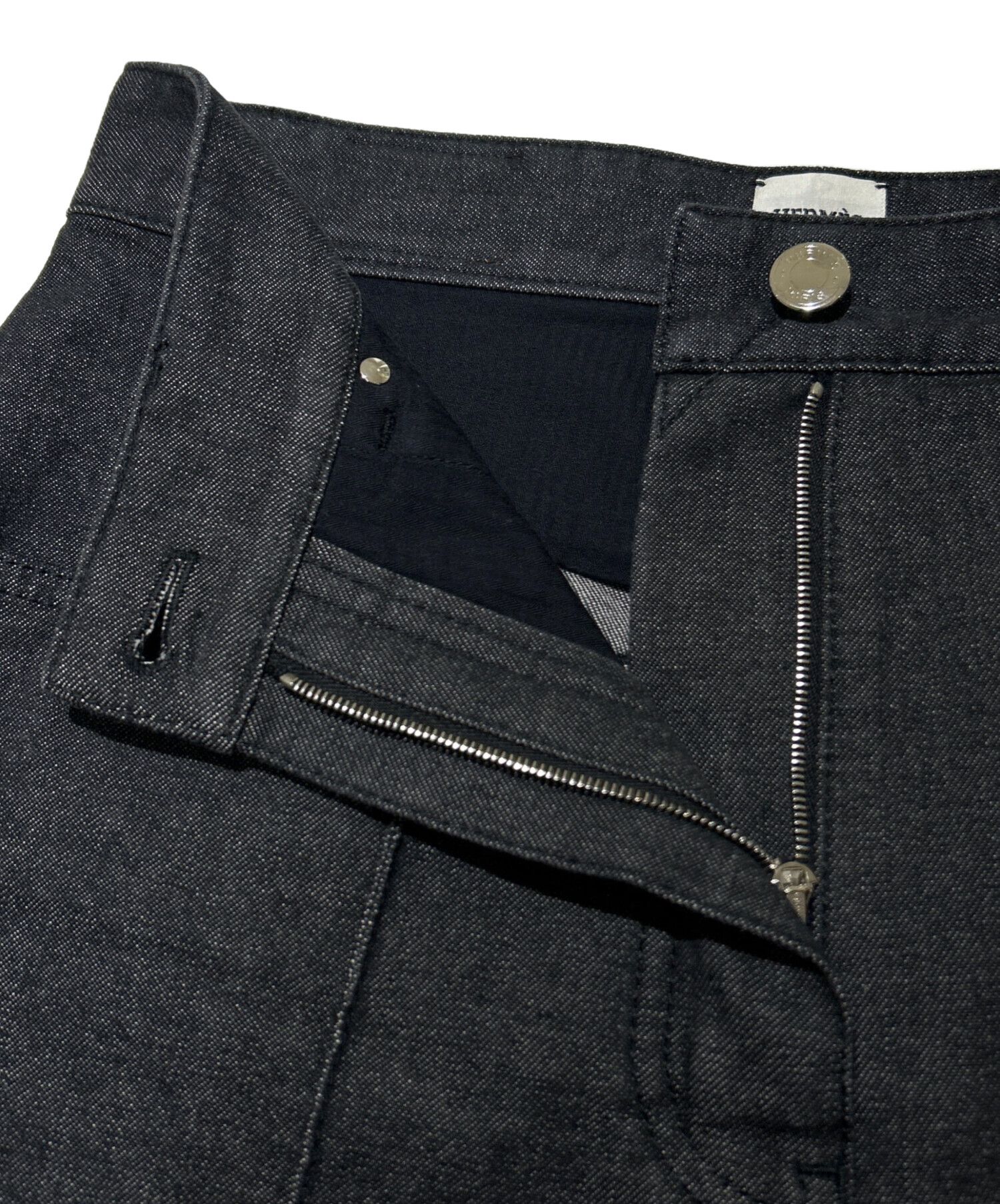 中古・古着通販】HERMES (エルメス) クロップドワイドデニムパンツ 