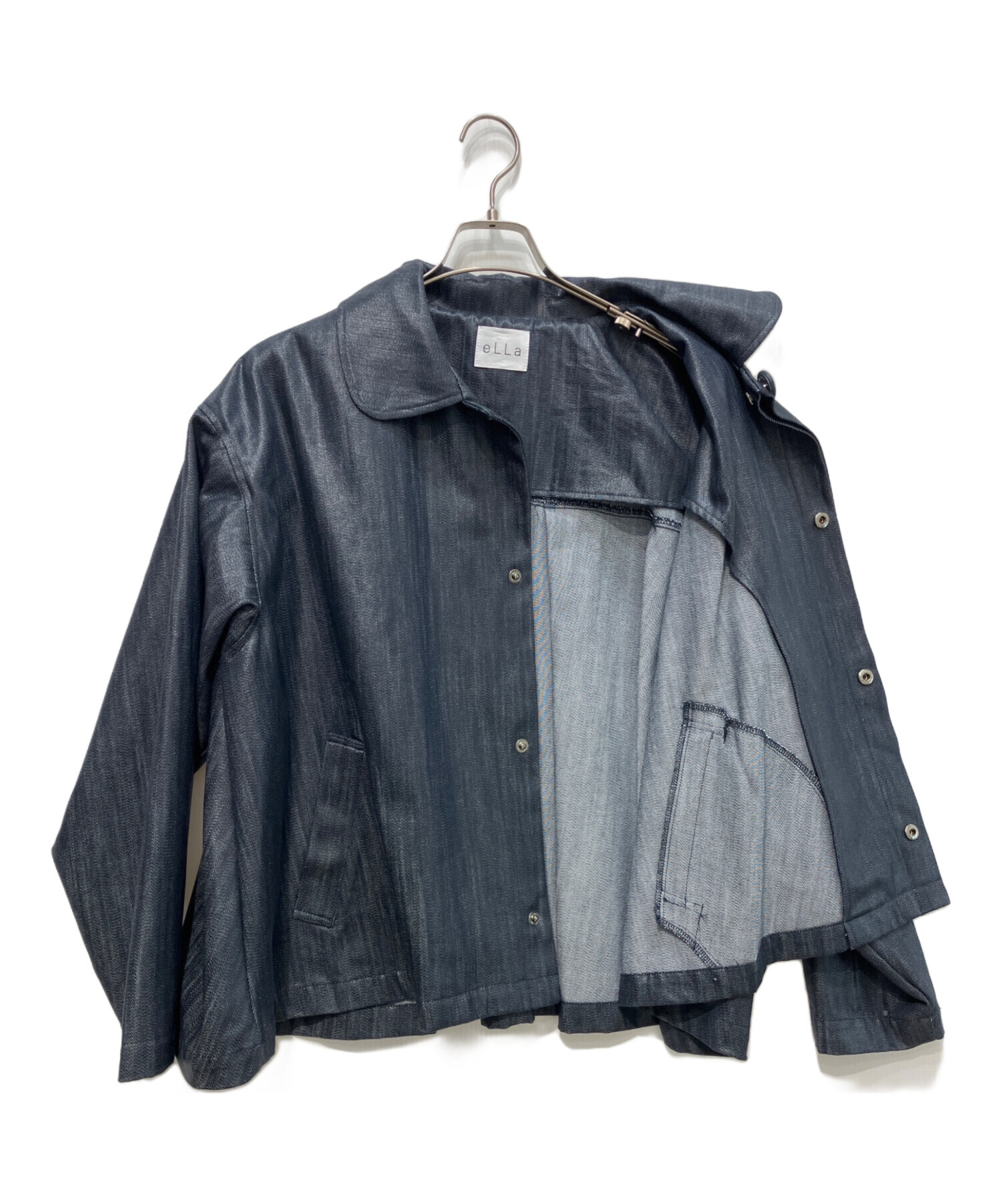 ジャケット・アウター ella selectshop denim oil cloth jacket 中古・古着通販】eLLa (エラ) denim oil cloth denim oil cloth