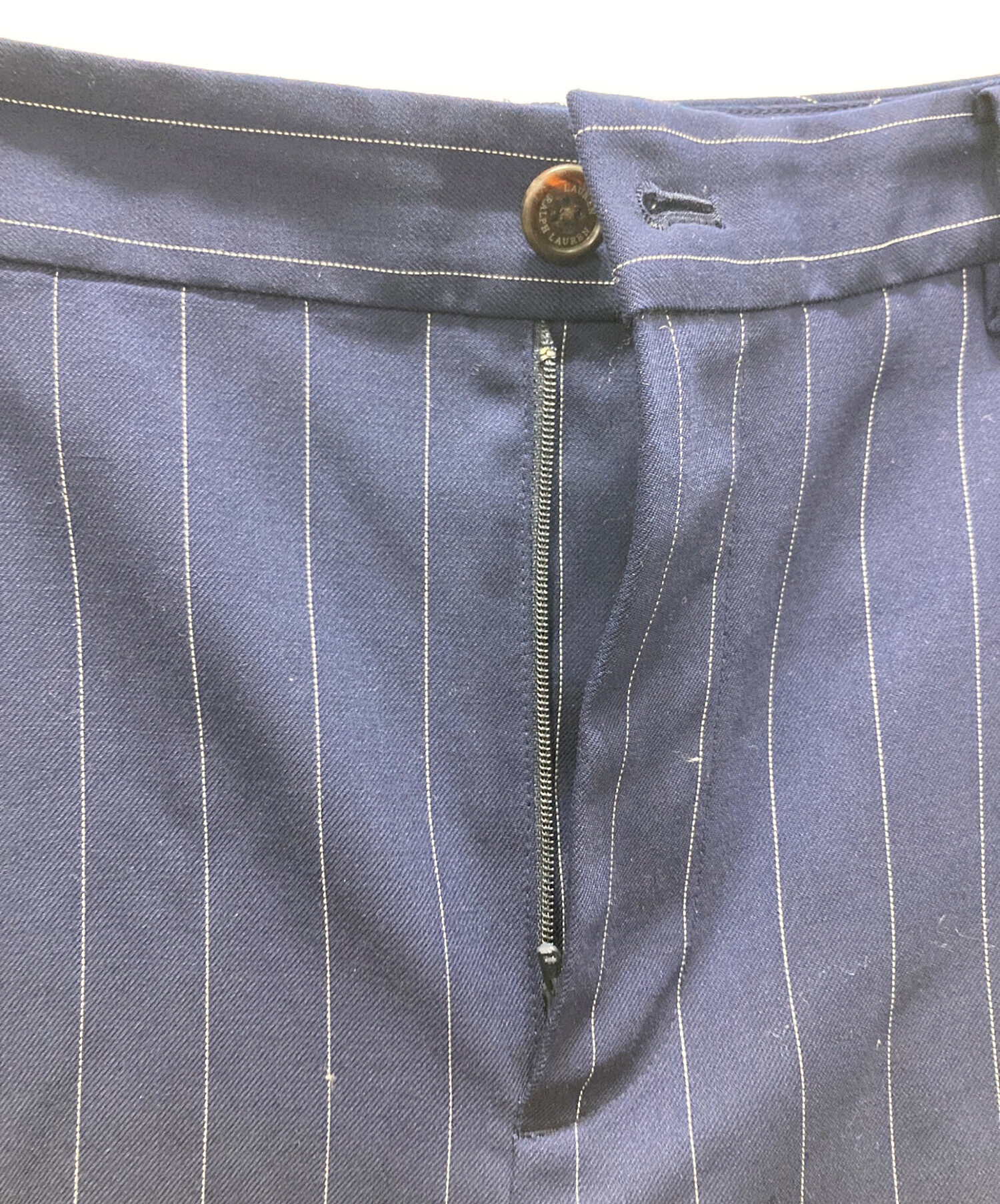 と*け様 ローレンラルフローレン　ピンストライプ　綺麗め　スラックス　古着　ブラ 中古・古着通販】LAUREN RALPH LAUREN (ローレンラルフローレン