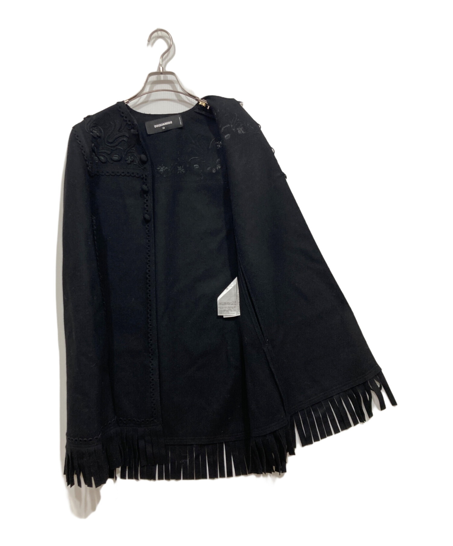 中古・古着通販】DSQUARED2 (ディースクエアード) フリンジケープ