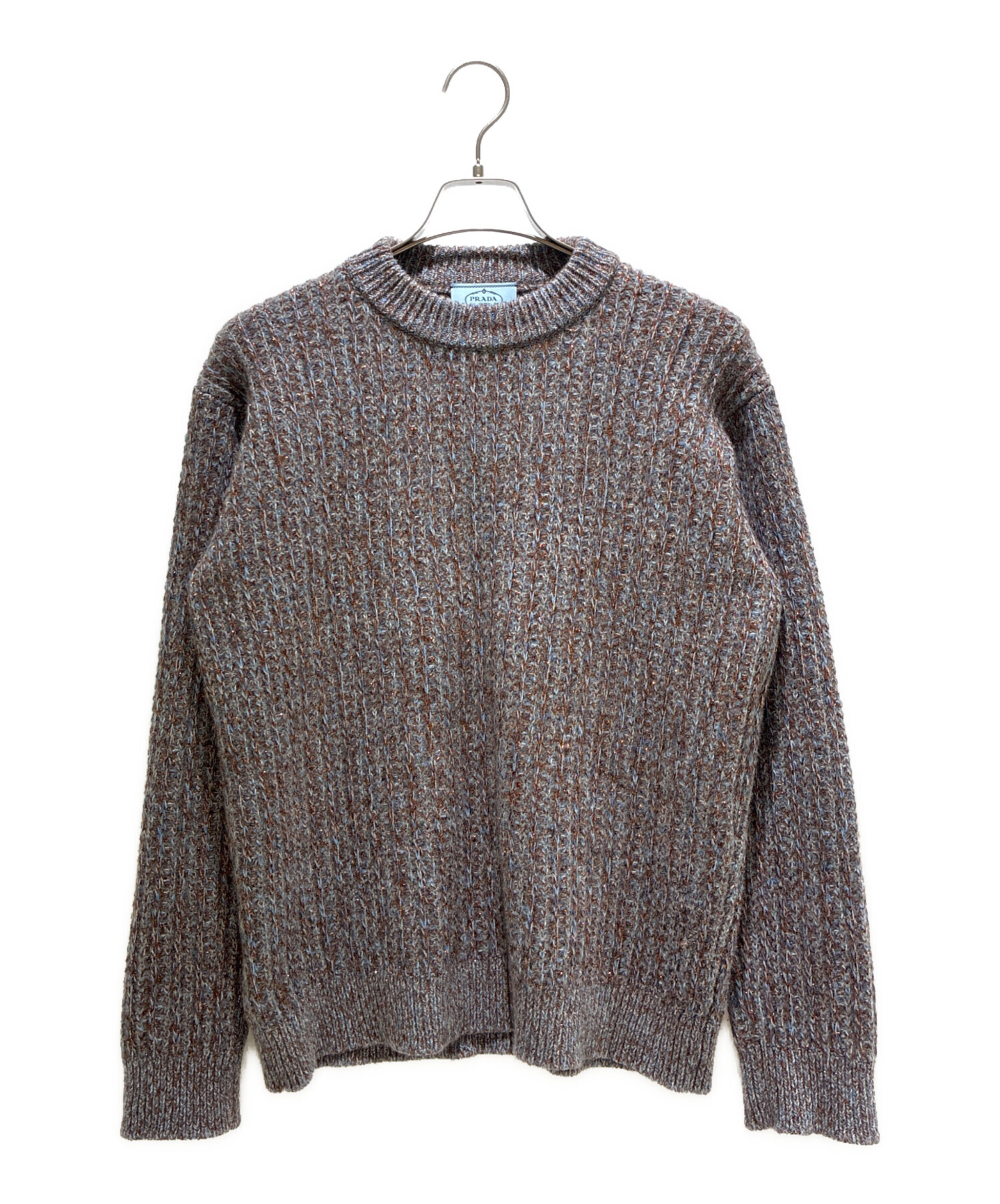 中古・古着通販】PRADA (プラダ) カシミヤ混クルーネックラメニット