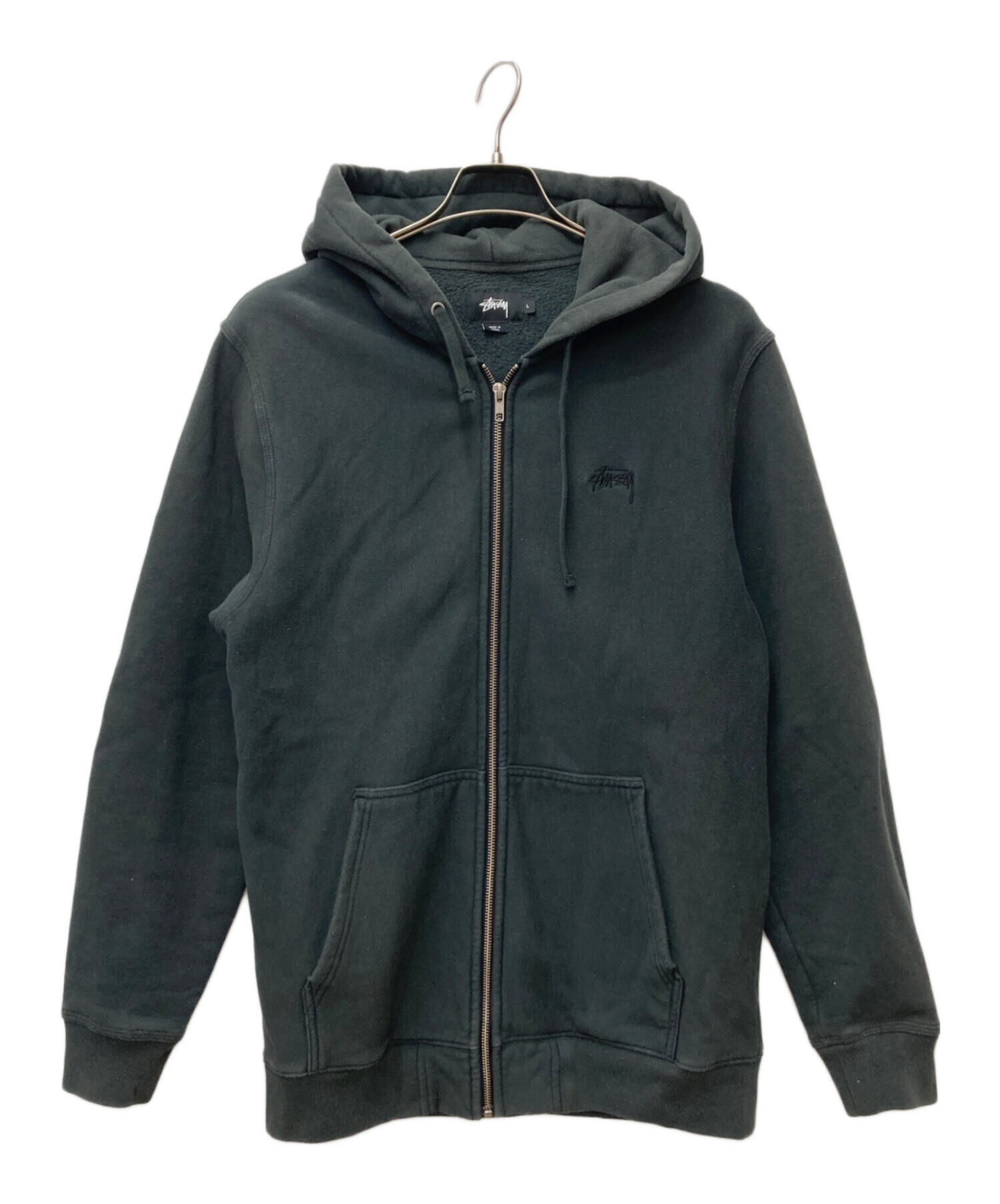 中古・古着通販】stussy (ステューシー) ジップパーカー グレー サイズ