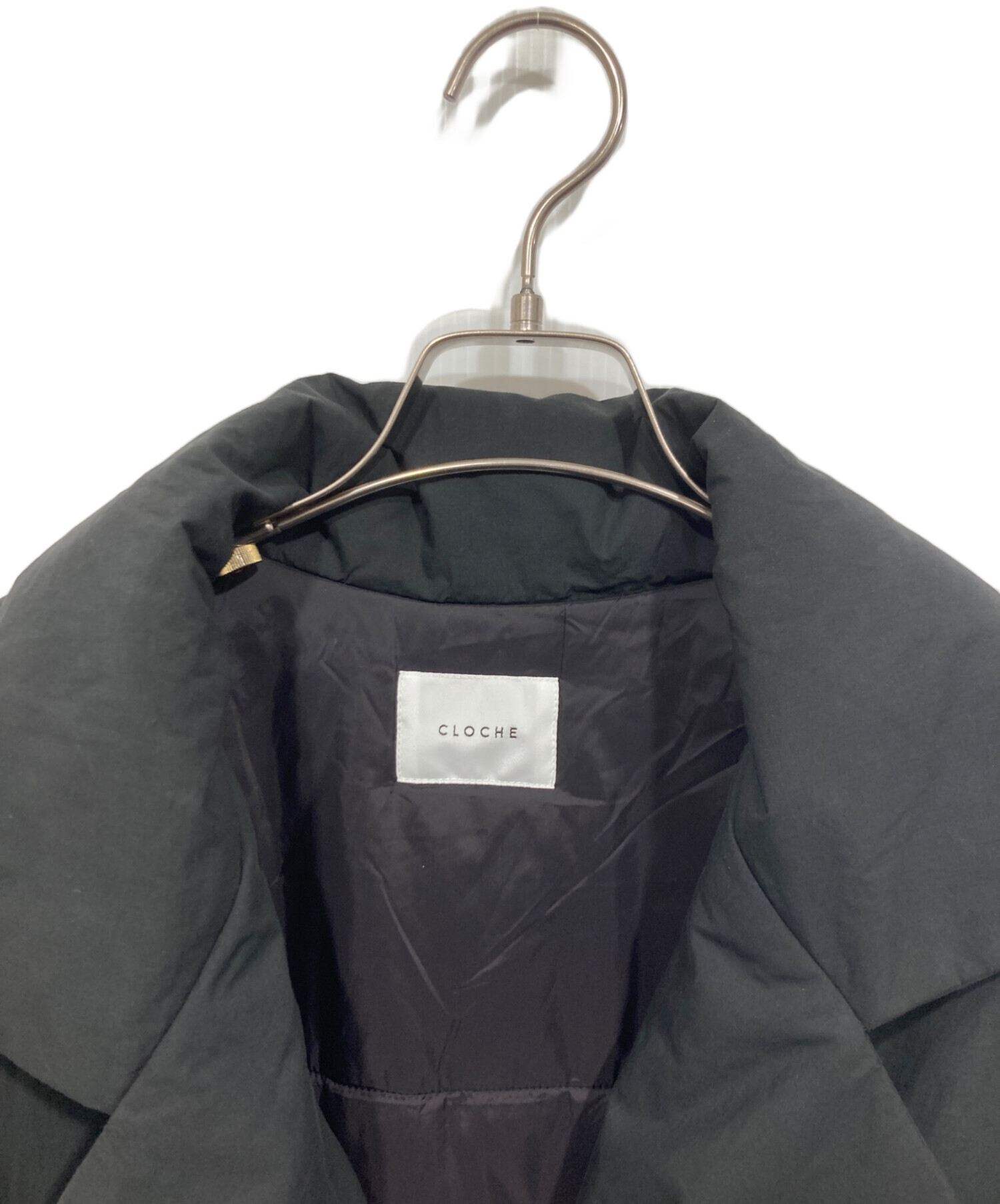 中古・古着通販】CLOCHE (クロシェ) 中綿ロングコート ブラック サイズ