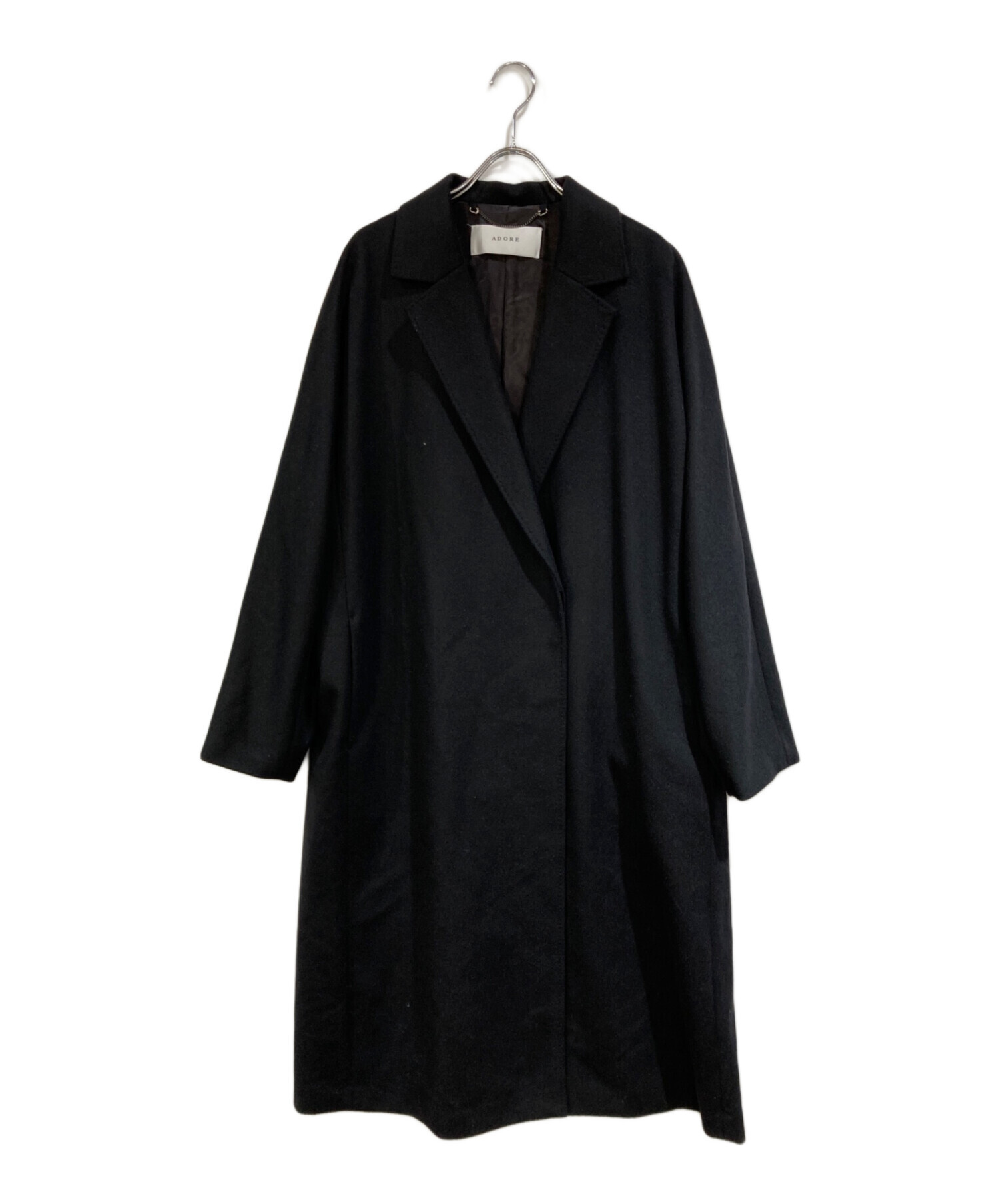 中古・古着通販】ADORE (アドーア) ライトメルトンコート ブラック