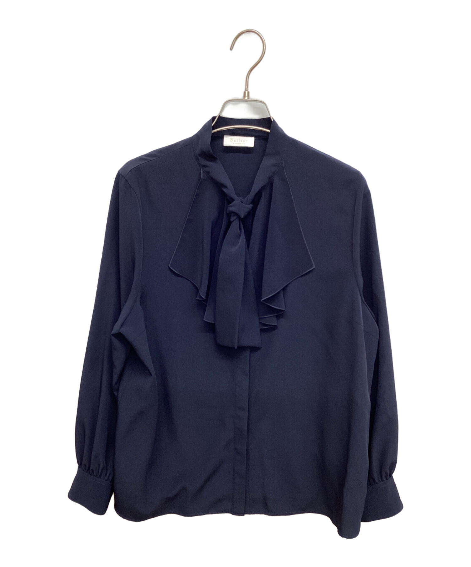 【定価1.7万】Ballsey ネイビー ボウタイブラウス 36 中古・古着通販】BALLSEY (ボールジィ) クリアデシン フリルボウタイ