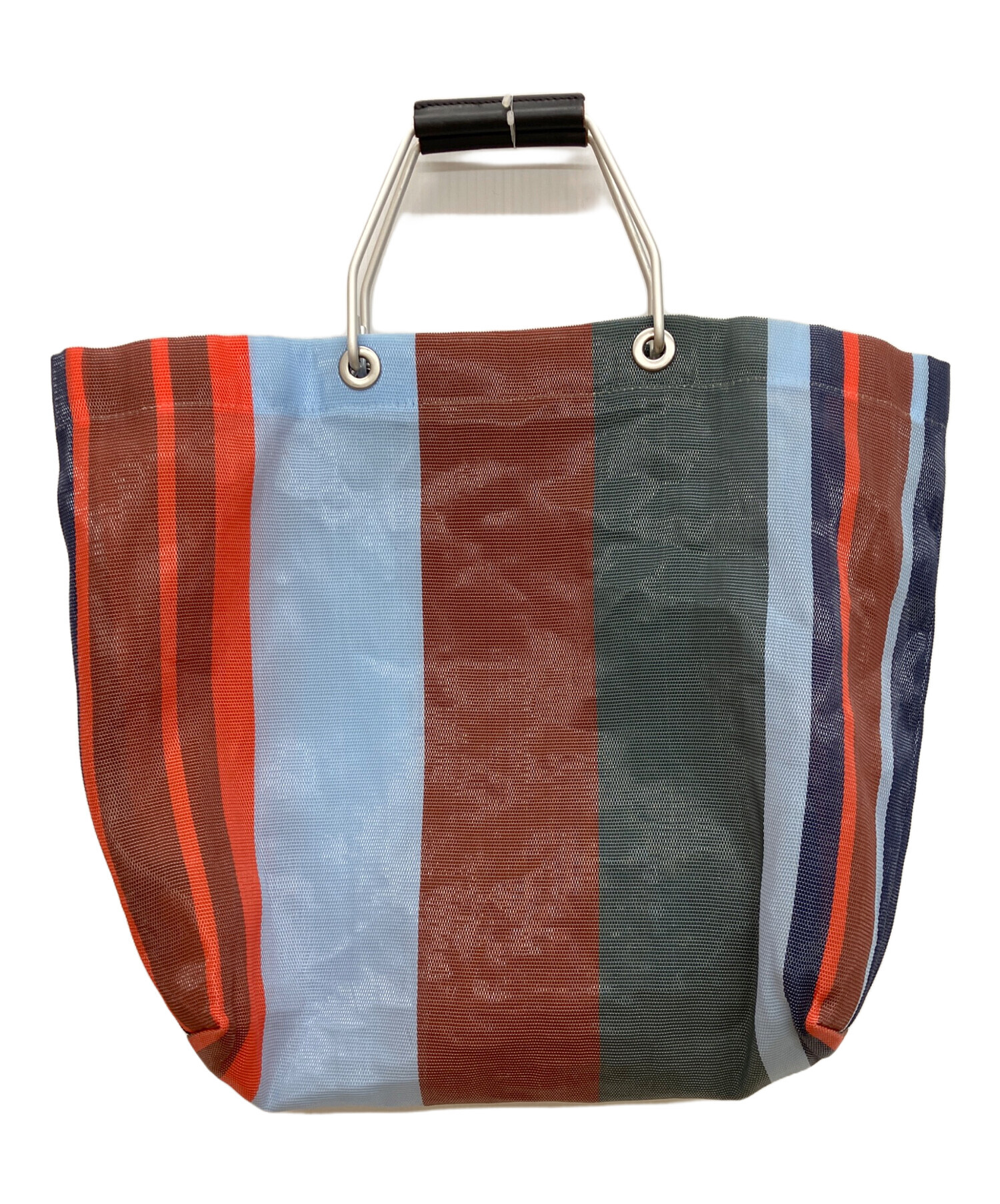 コメコン☆ マルニ　marni メッシュトート ストライプ 美品 中古・古着通販】MARNI (マルニ) ストライプメッシュトートバッグ