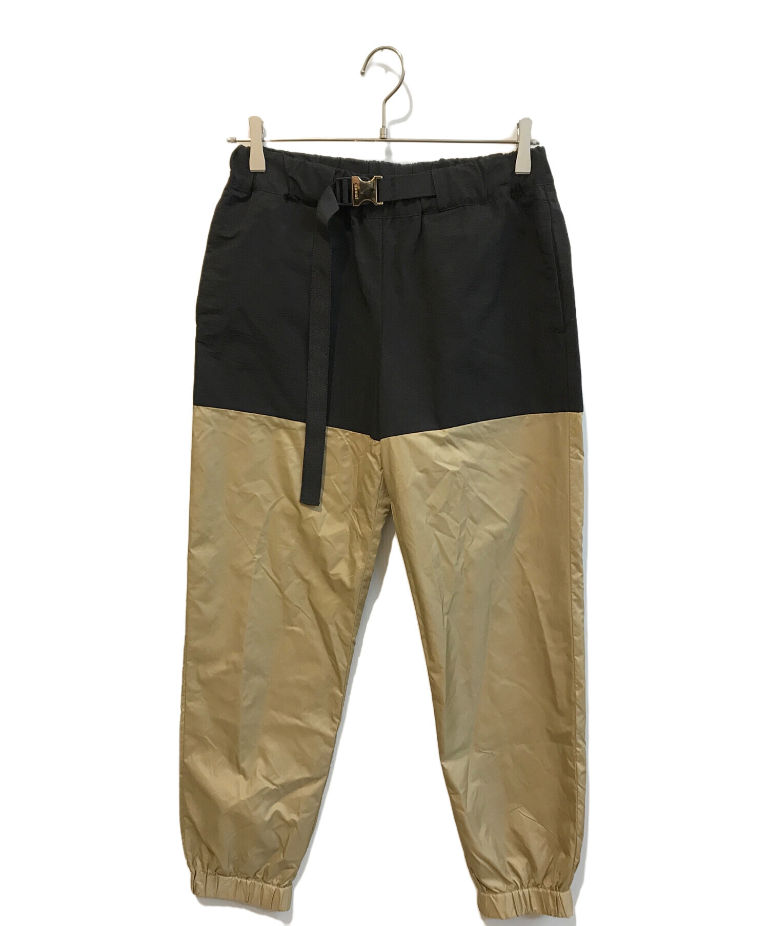 中古・古着通販】sacai (サカイ) バイカラーパンツ 21-05665 ブラック