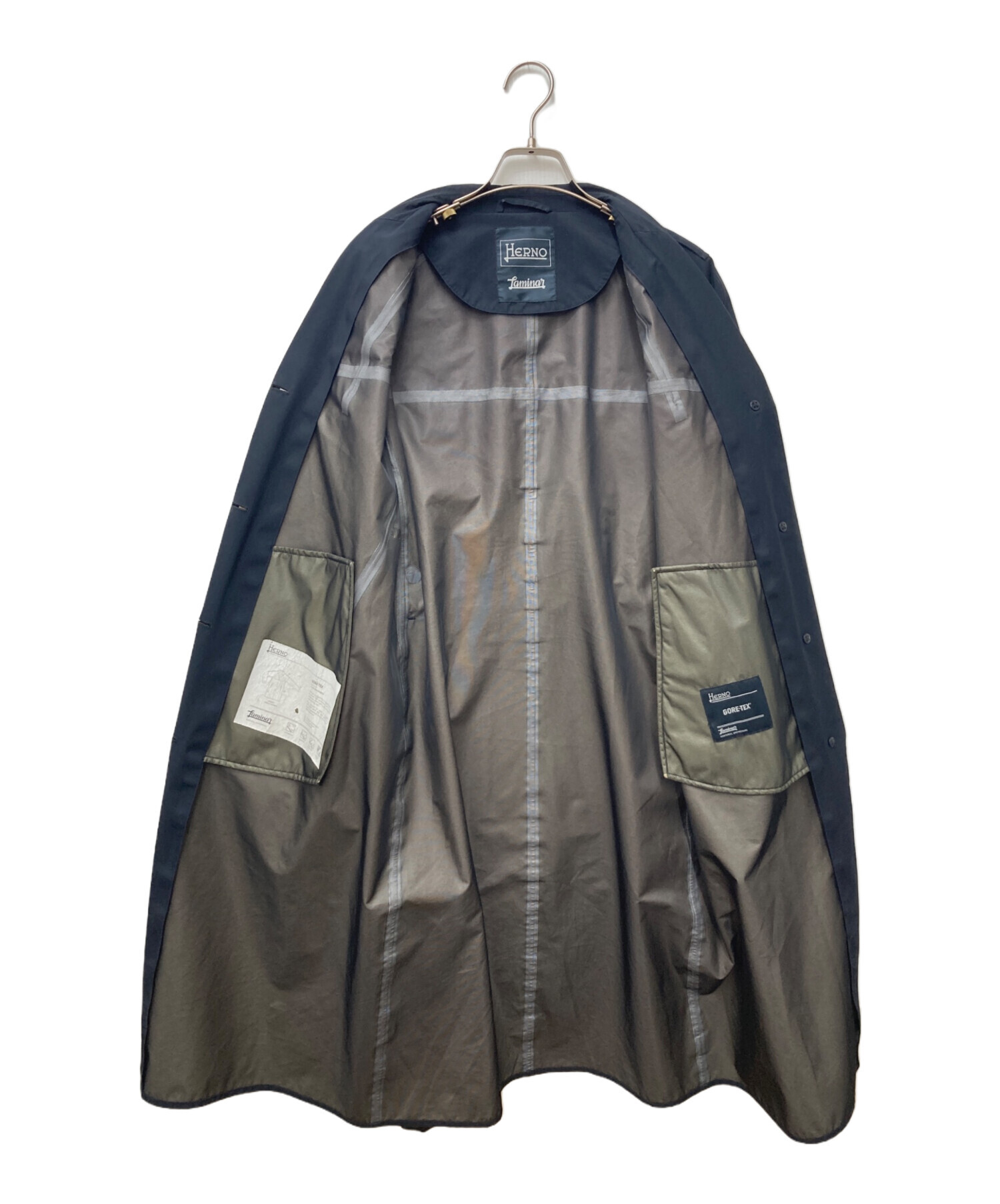 中古・古着通販】HERNO (ヘルノ) Laminar トレンチコート ネイビー
