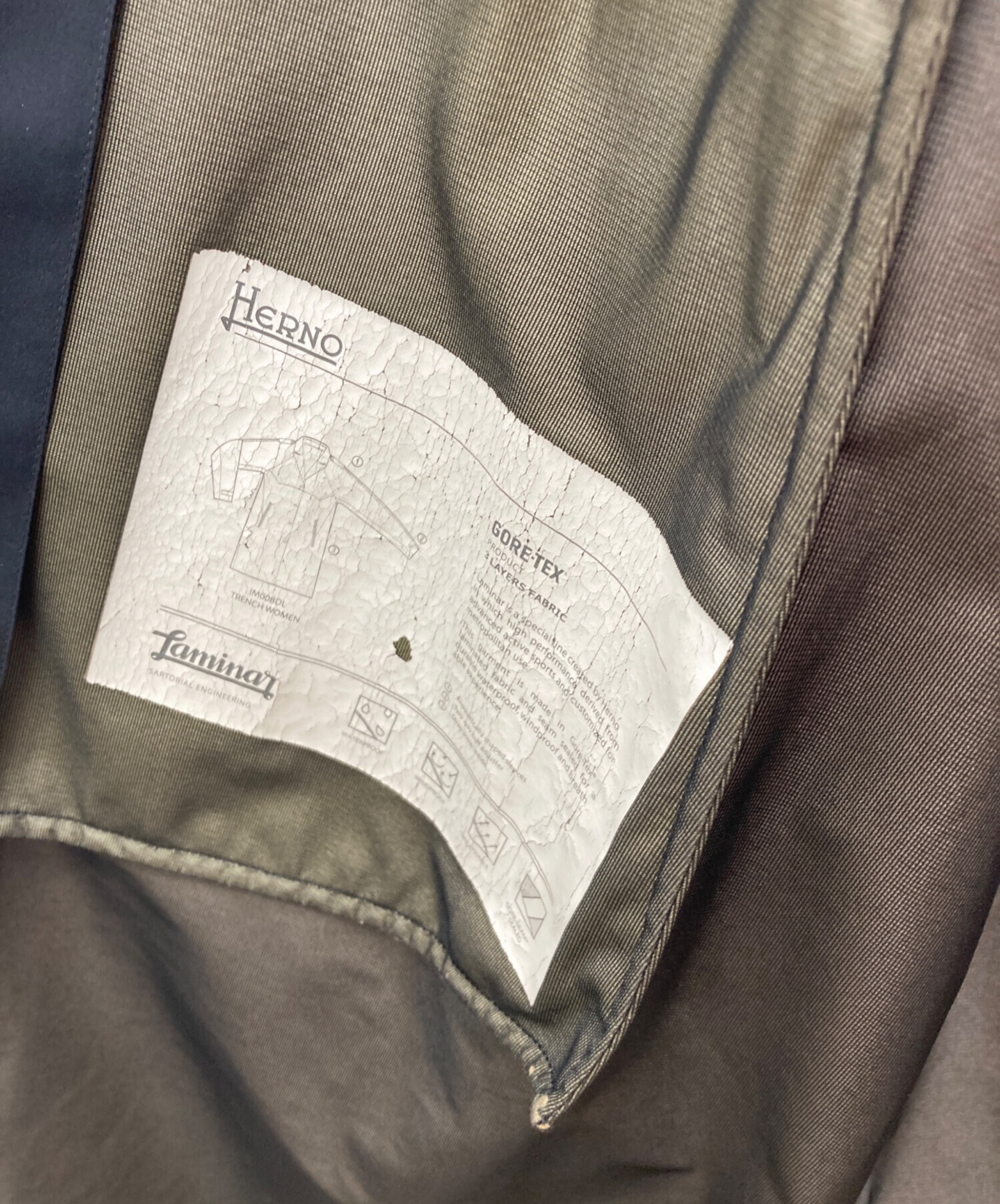 中古・古着通販】HERNO (ヘルノ) Laminar トレンチコート ネイビー