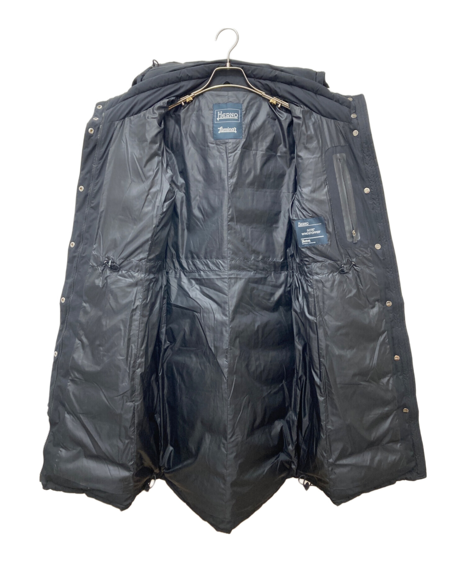 中古・古着通販】HERNO (ヘルノ) Laminar ダウンコート ブラック 中古・古着通販】HERNO (ヘルノ) Laminar ダウンコート ブラック