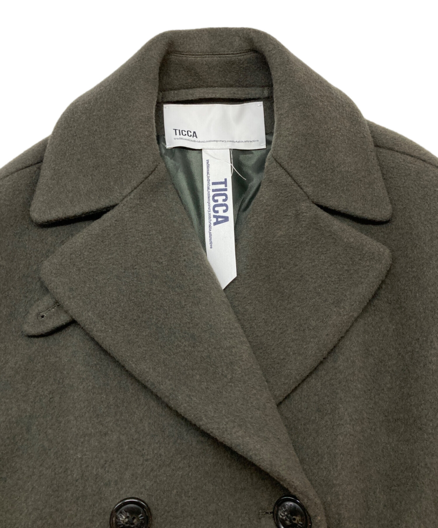 美品・希少カラー✨ティッカ　テントコート　オーバーコート　ロング　オリーブ　F TICCAティッカ ロングテントコート C.GRAY | ITAL STYLE WEAR