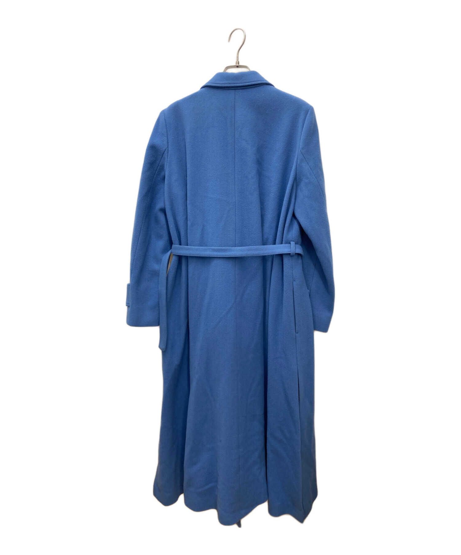 中古・古着通販】Ameri (アメリ) BELT FLARE LONG COAT ブルー サイズ