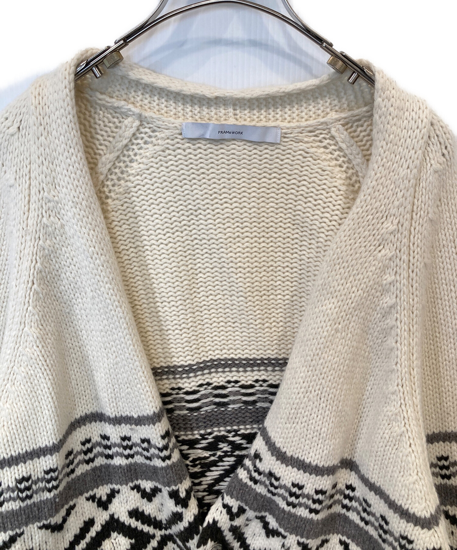 中古・古着通販】FRAMeWORK (フレームワーク) ジャガードカーディガン
