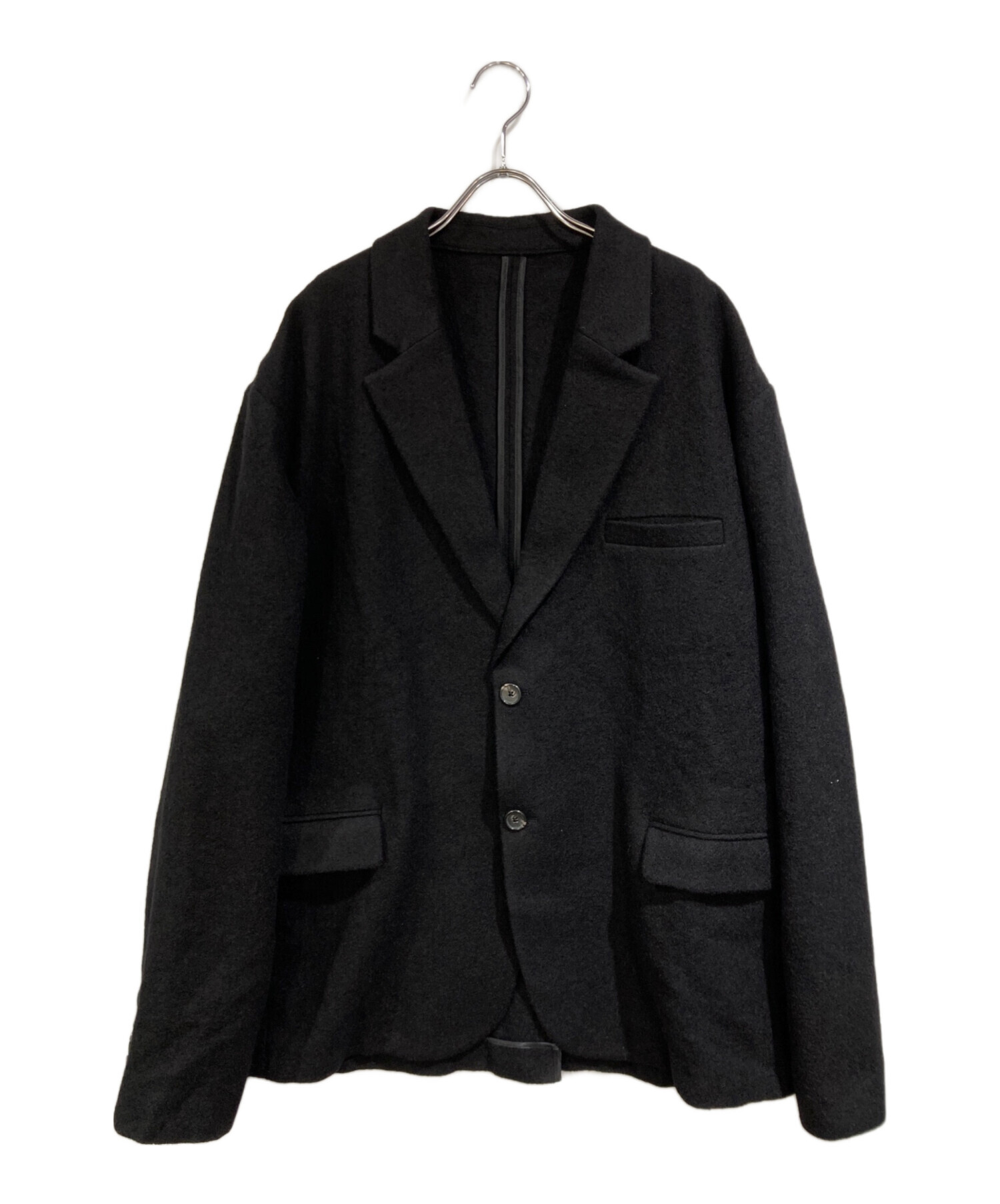 STUSSY テーラードジャケット ブラック 黒　L 中古・古着通販】stussy (ステューシー) BLAZER TEXTURED WOOL