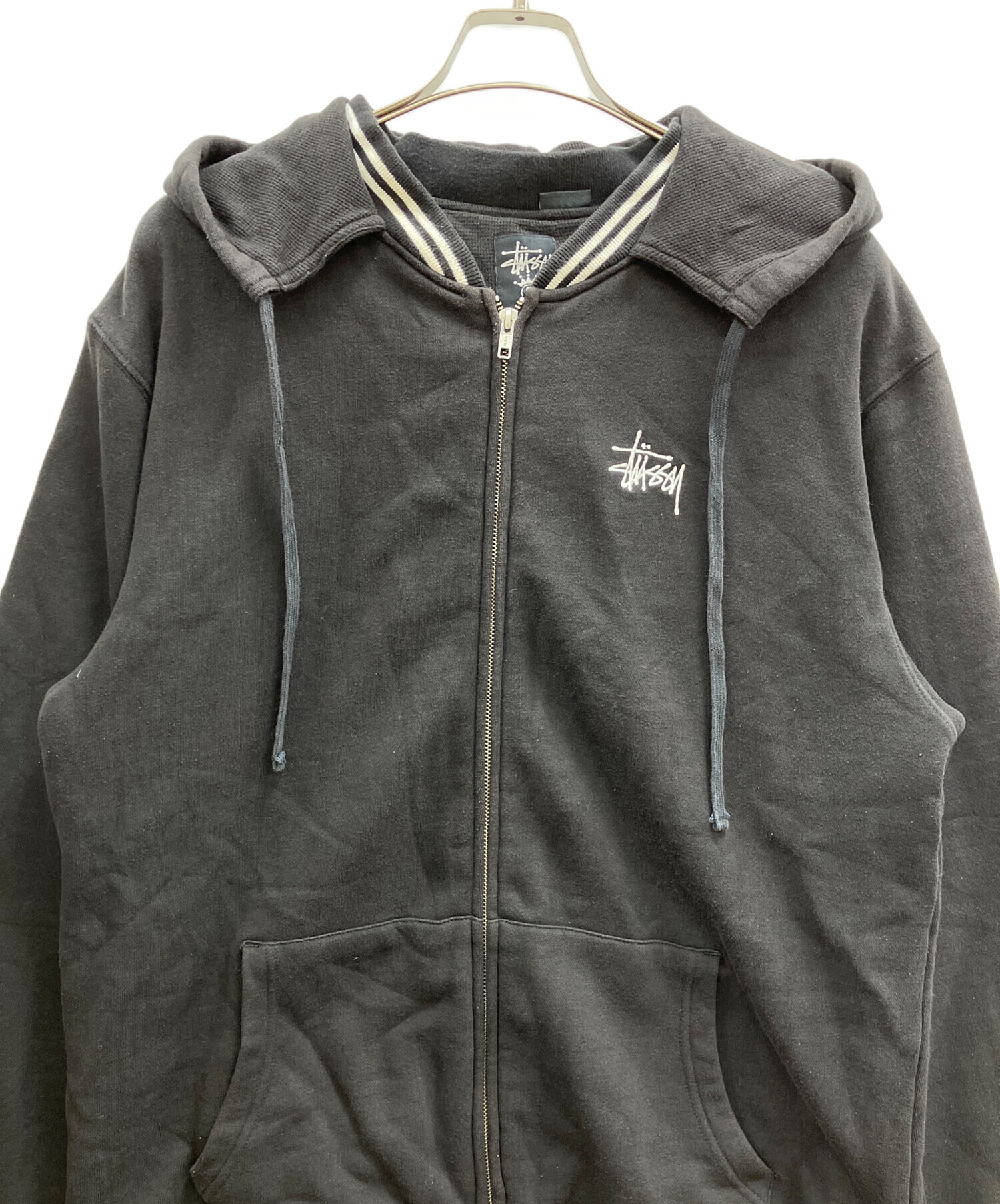 STUSSY　フルジップ　フーディー　パーカー　XL　ビッグサイズ　人気　古着 中古・古着通販】stussy (ステューシー) オールドジップパーカー