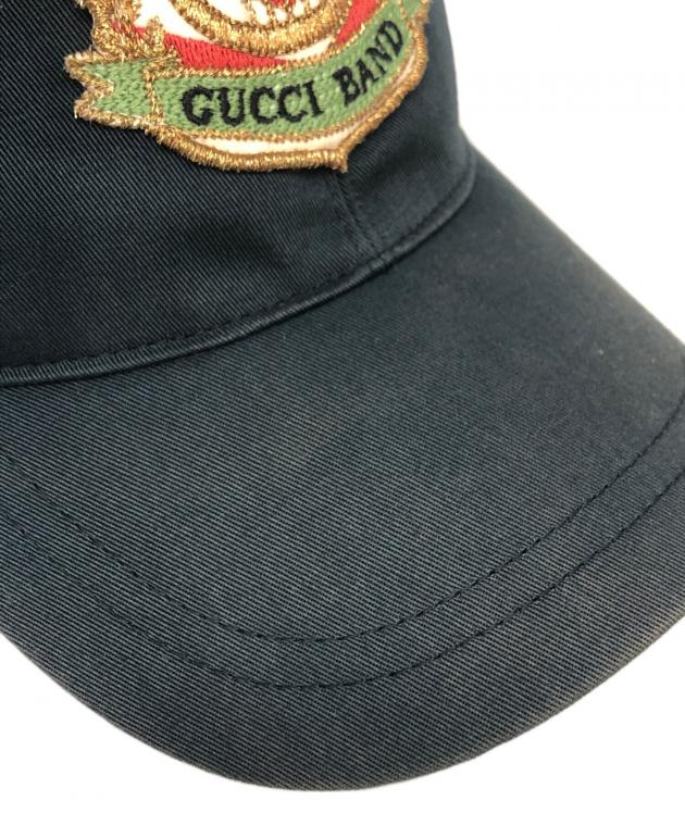 中古・古着通販】GUCCI (グッチ) キャップ ブラック サイズ:SIZE M
