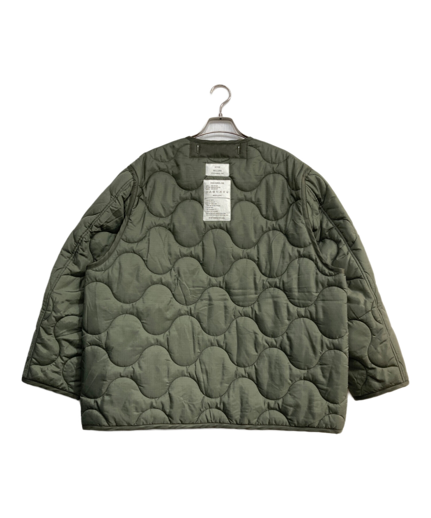 未使用に近い✨HYKE ハイク キルティング ライナージャケット カーキ 2 中古・古着通販】HYKE (ハイク) Quilted Liner Jacket 232-17402