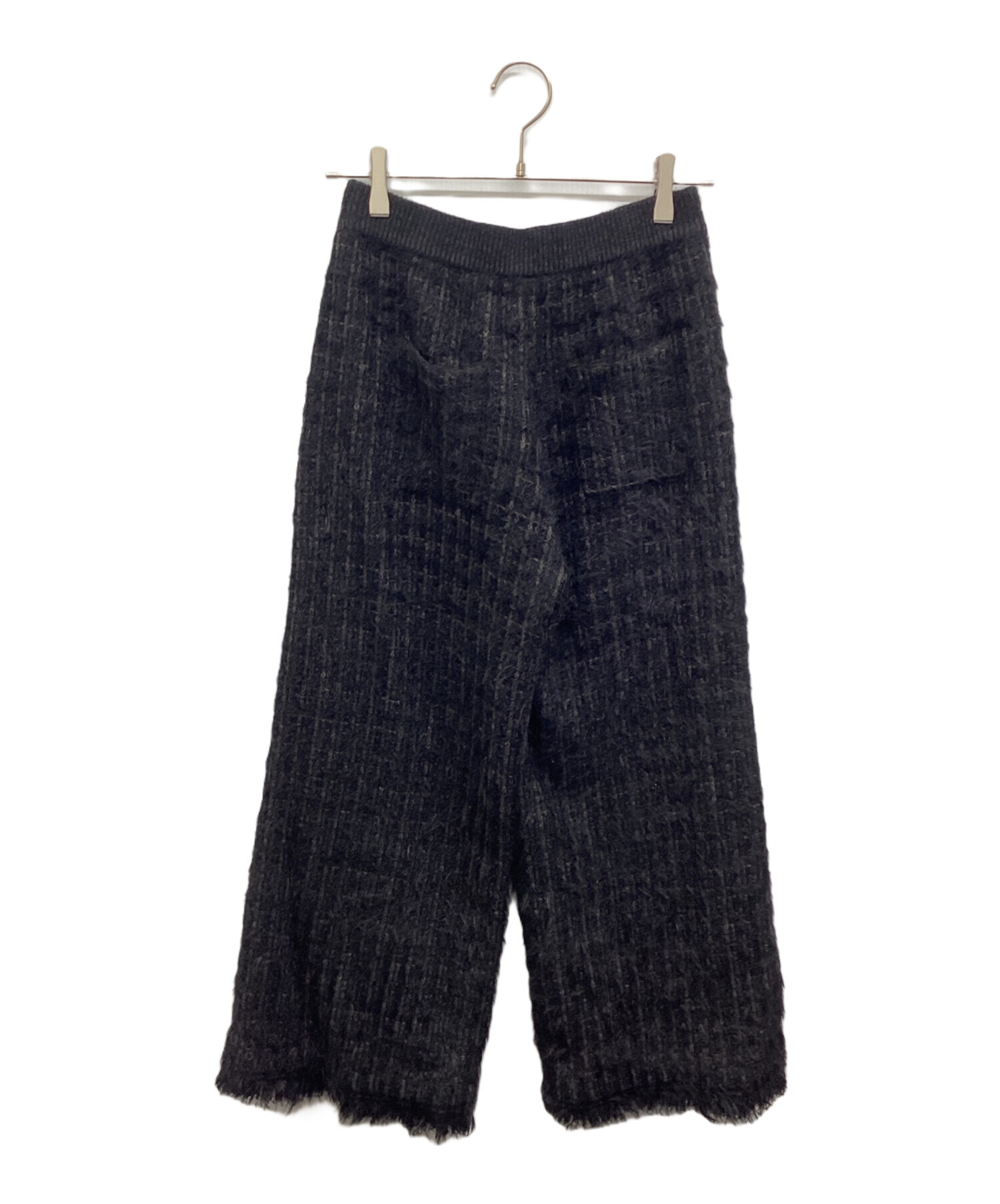 中古・古着通販】Ameri (アメリ) TWEED FRINGE KNIT PANTS ツイード