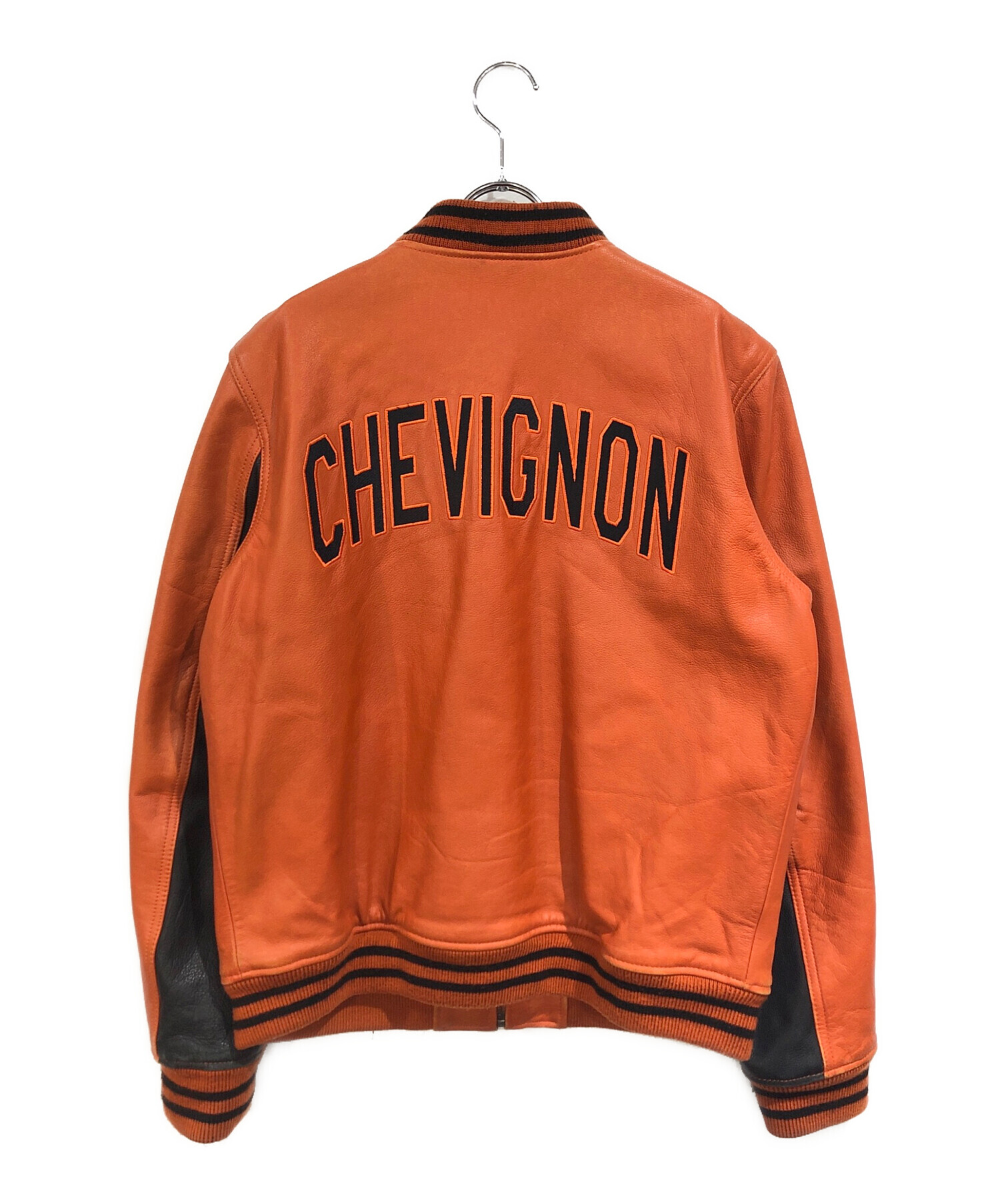 中古・古着通販】CHEVIGNON (シェビニオン) レザージャケット オレンジ