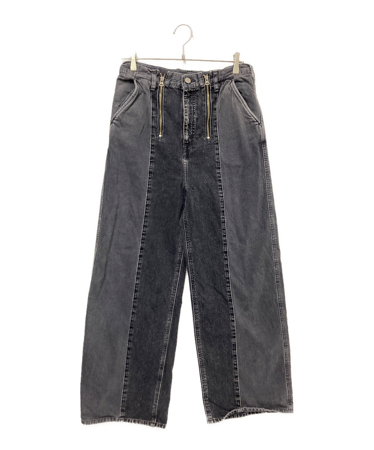 中古・古着通販】jieda (ジエダ) Switching Zip Denim Pants グレー 