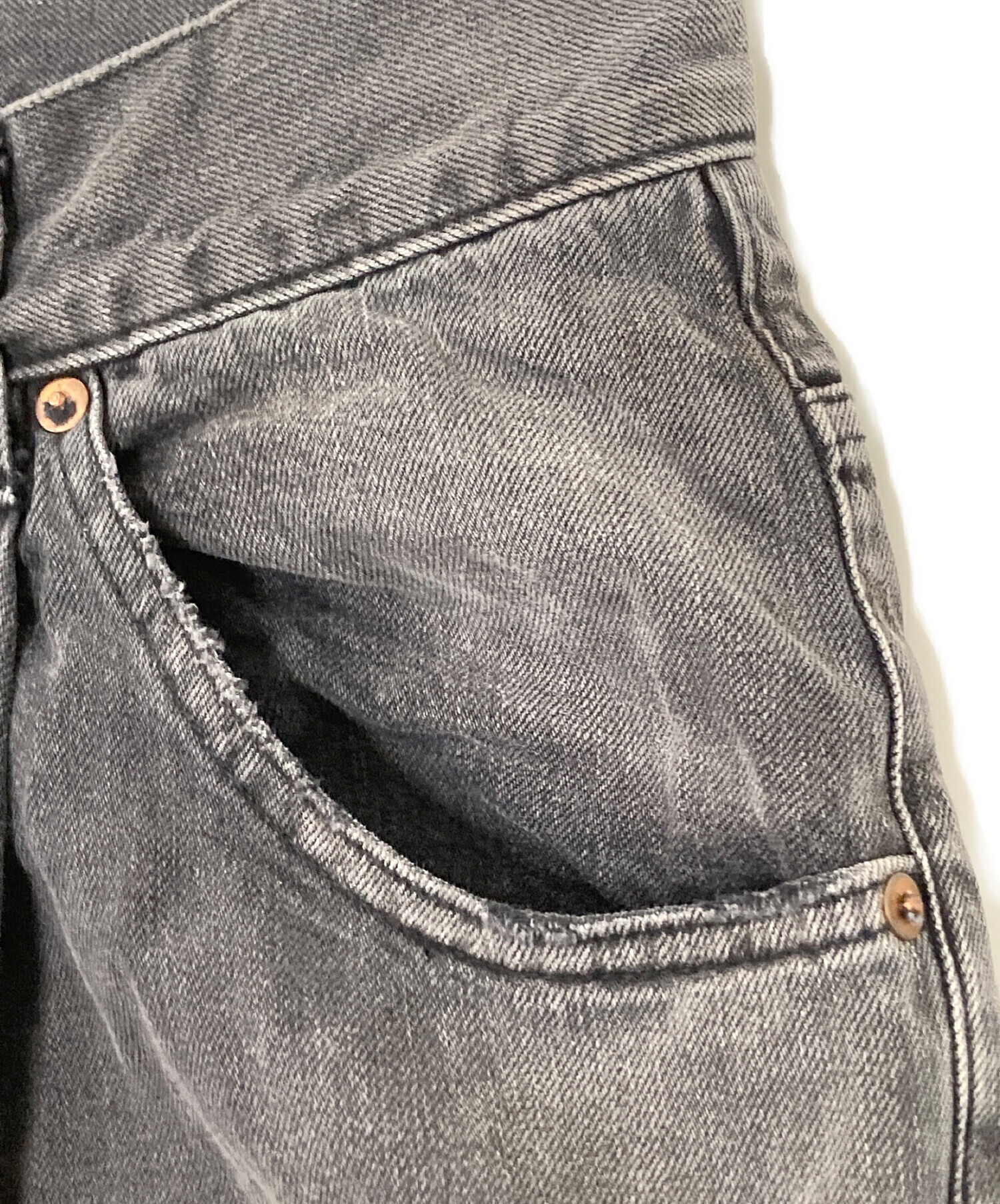 中古・古着通販】jieda (ジエダ) 2Tone Baggy Denim Pants ブラック 